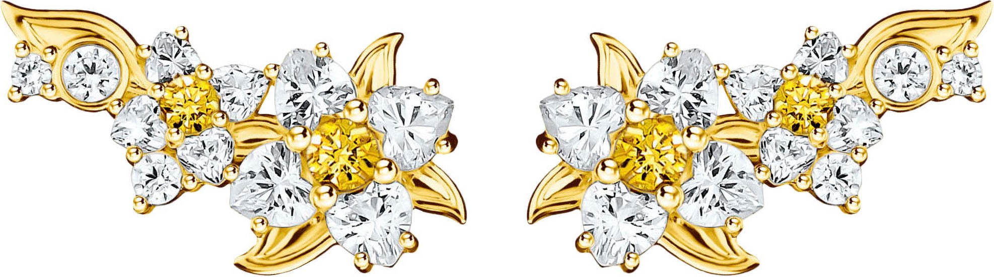 THOMAS SABO Paar Ohrstecker »Lovely Daisy Earclimber, H2324-414-4«, mit Zirkonia (synth.)