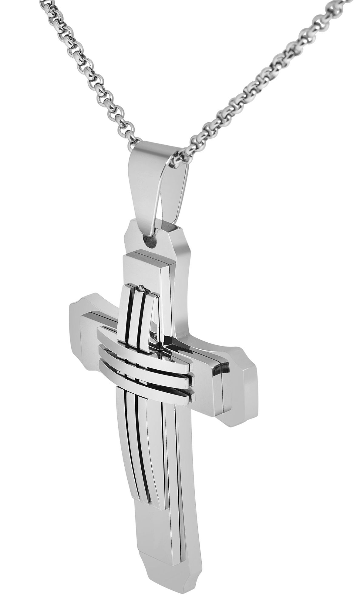 Adelia´s Kreuzanhänger »Unisex Anhänger ¿ Kreuz Kreuzanhänger aus Edelstahl«