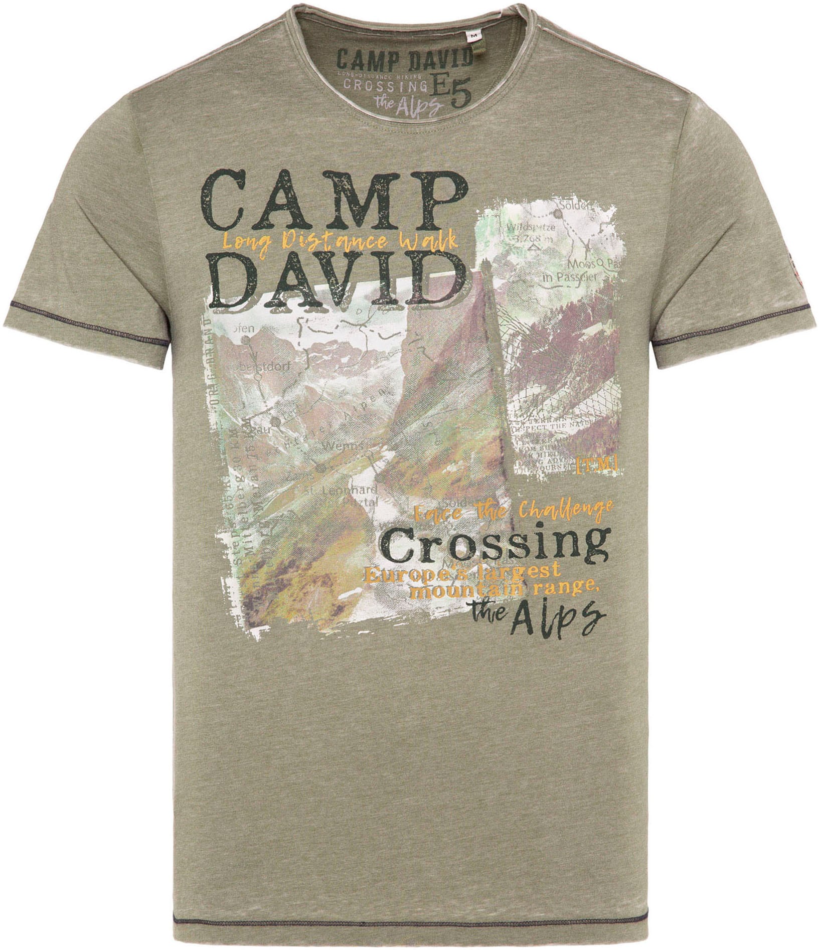 CAMP DAVID T-Shirt, mit offenen Kanten