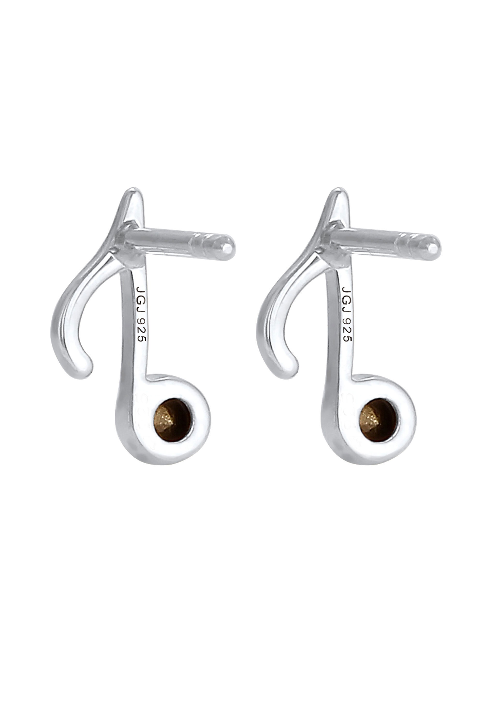 Elli Paar Ohrstecker »Ohrringe Note Musik 925 Silber, mit Kristallen von Swarovski®«