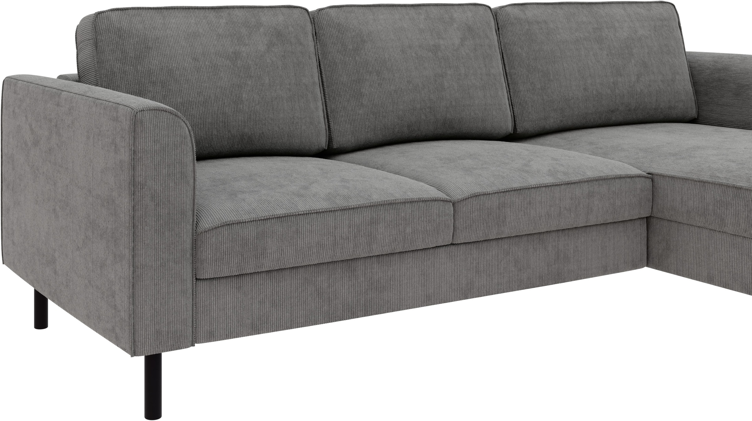 Home affaire Ecksofa »Booster Couch wahlweise mit Schlaffunktion und Bettkasten-auch in Cord«, Recamiere beidseitig montierbar, Sofa in L-Form, 232 cm