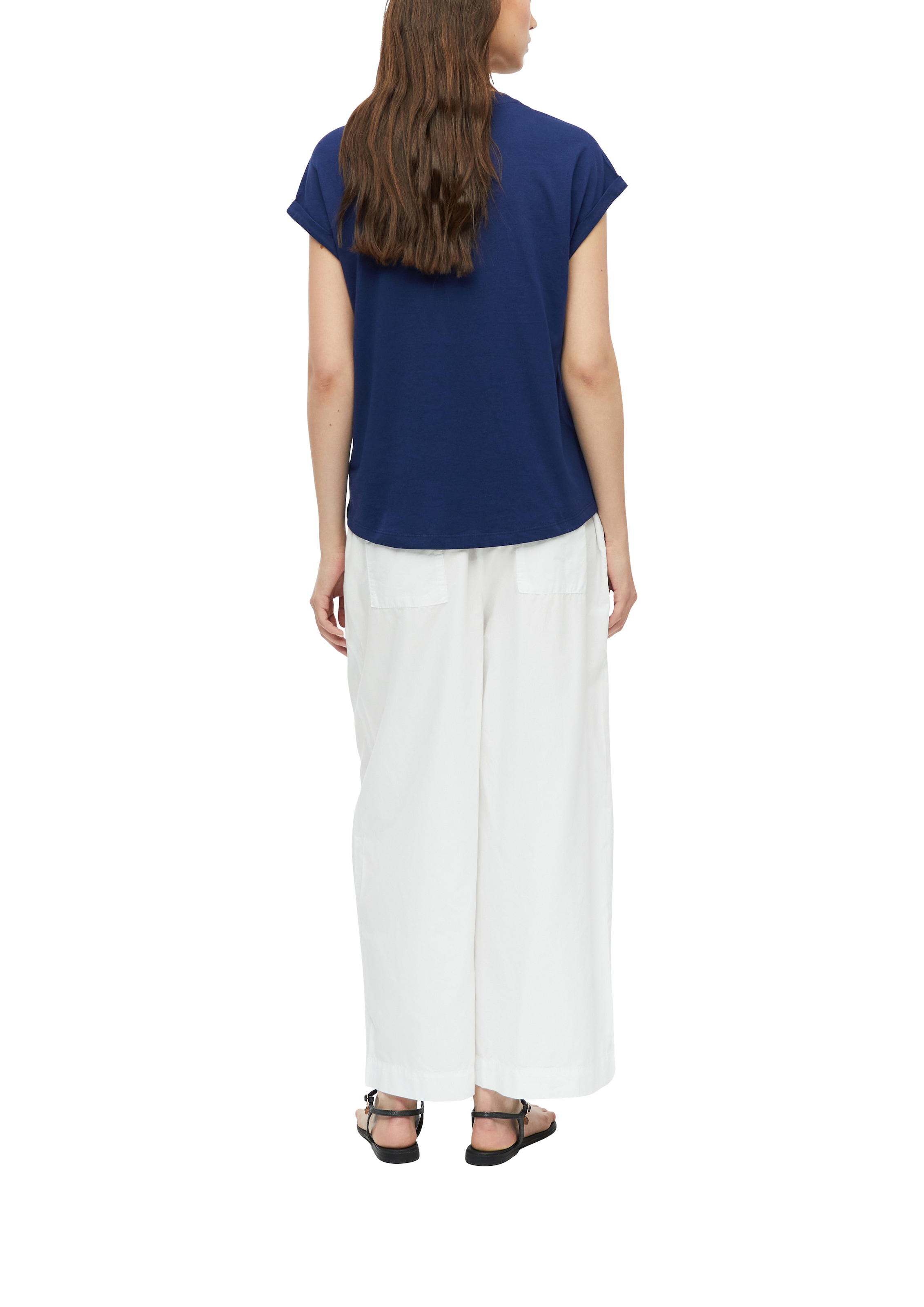 s.Oliver Kurzarmshirt Sommershirt - unifarben