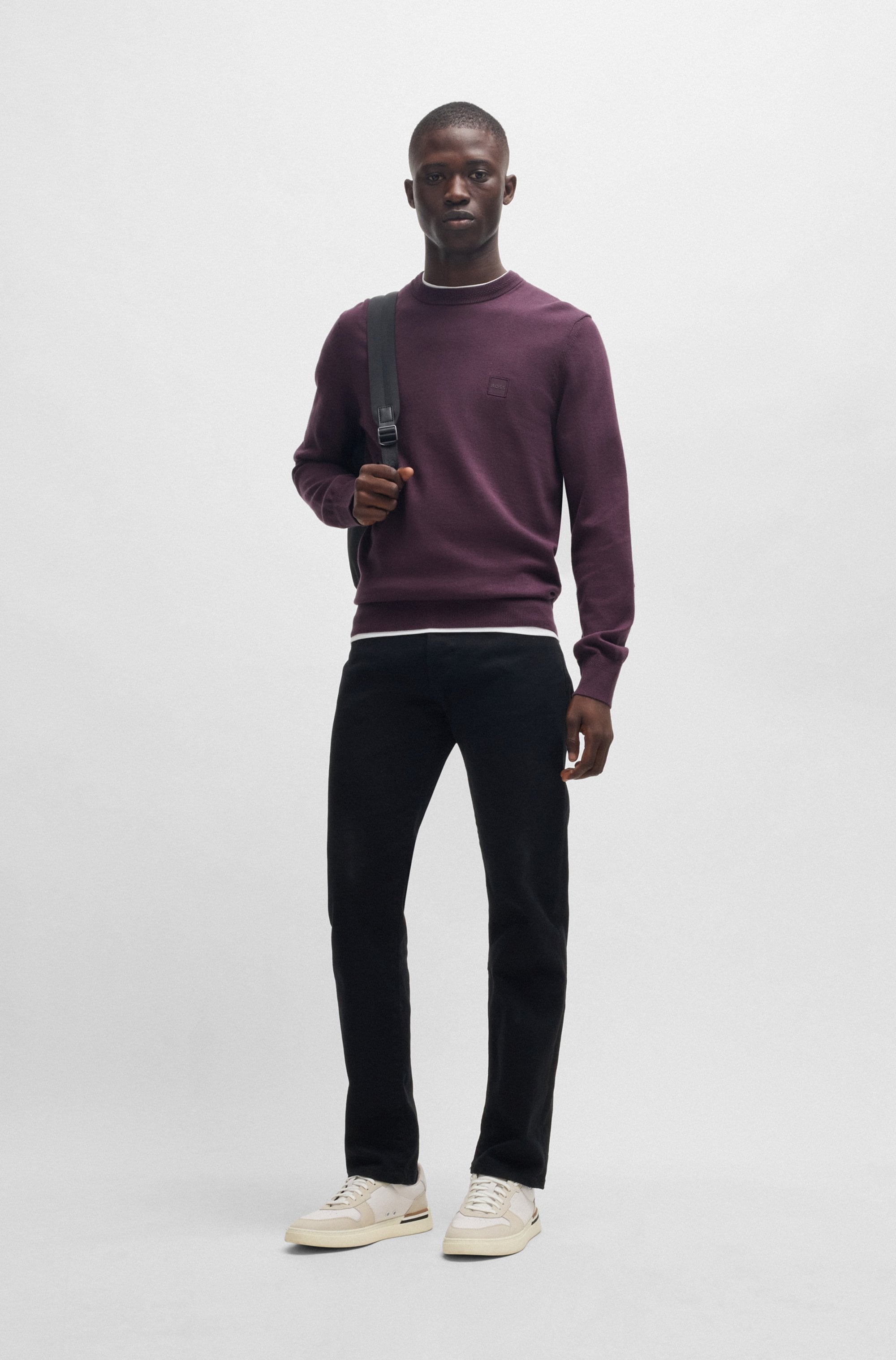 BOSS ORANGE Strickpullover »Kanovano_S 1026«, mit Rundhalsausschnitt