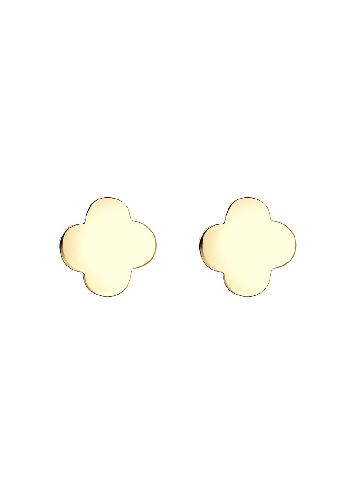Elli Premium Paar Ohrstecker »Ohrringe Ohrstecker Kleeblatt 585 Gelbgold«