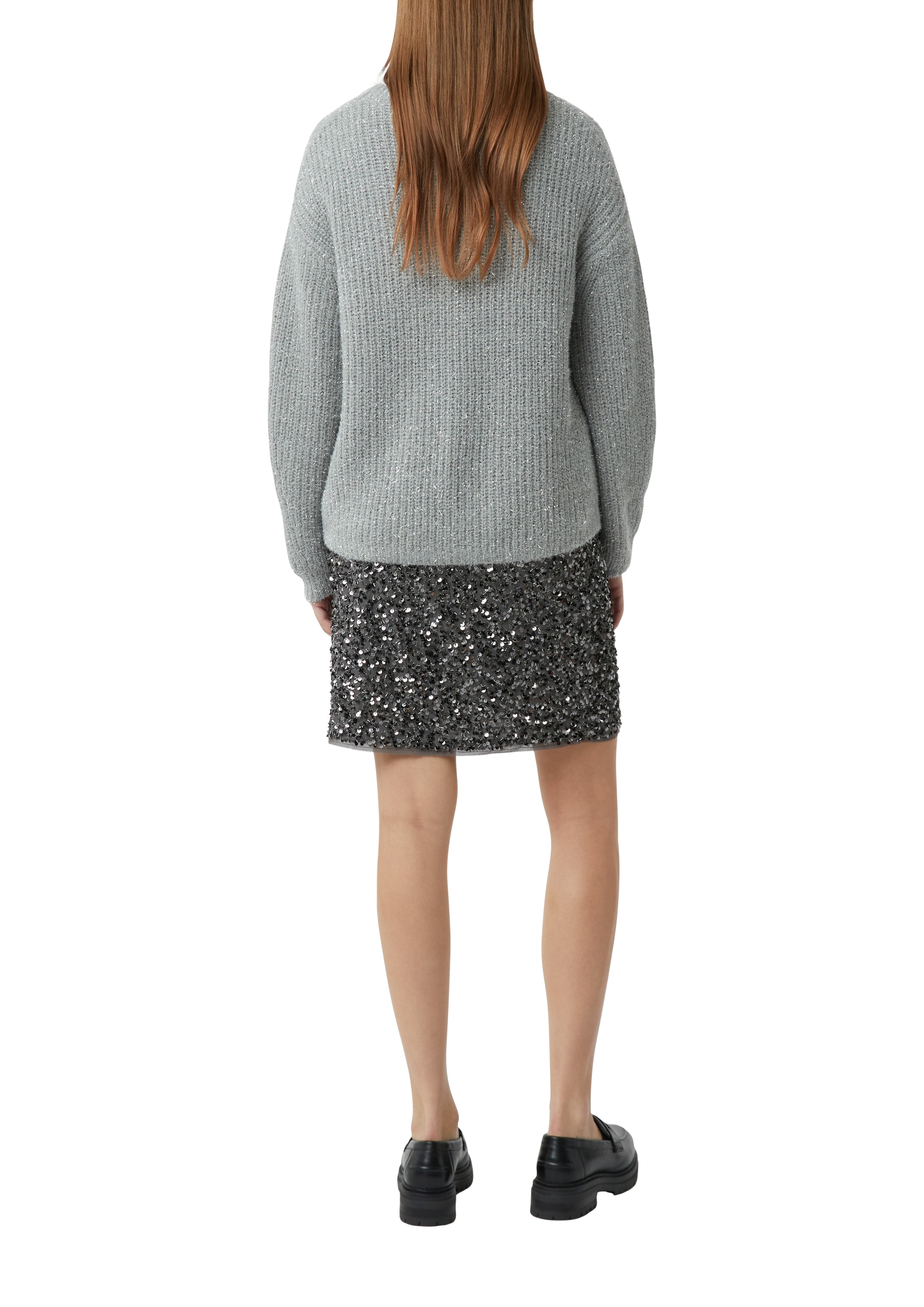 Comma Strickpullover mit Glitzerfäden