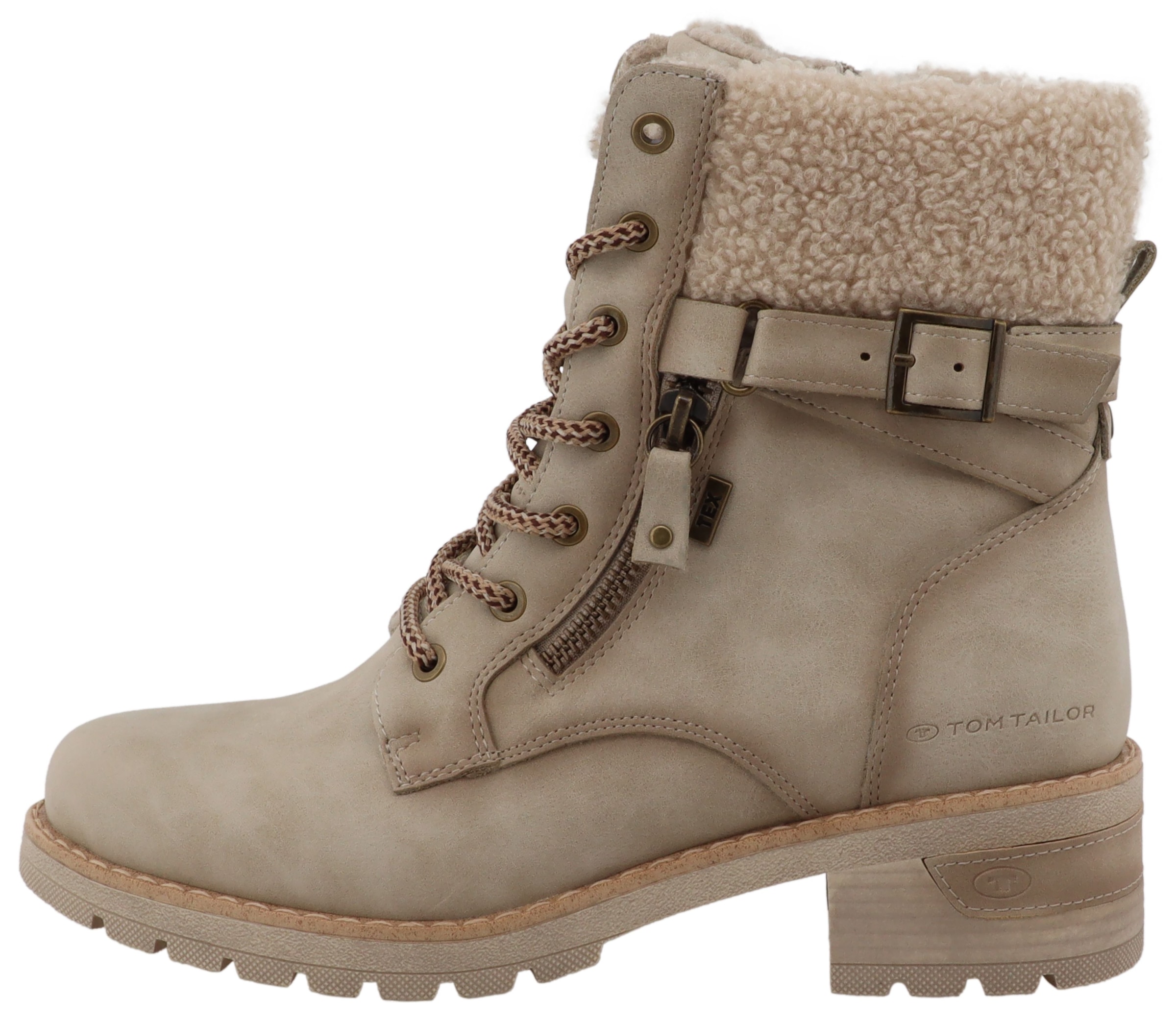 TOM TAILOR Winterstiefelette  Stiefelette, Winterboots mit Blockabsatz