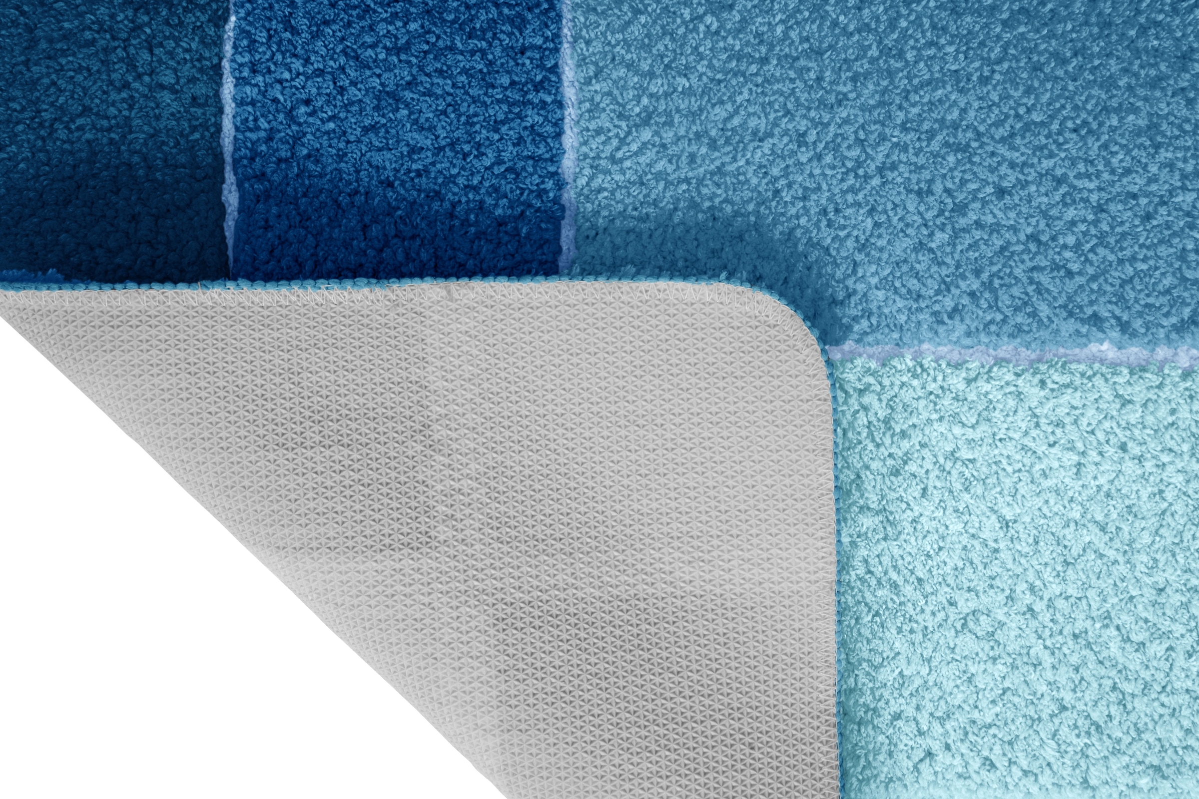 my home Badematte »Pia, Badvorleger, Badezimmer Teppich« Höhe 20 mm rutschhemmend beschichtet fußbodenheizungsgeeignet | schnell trocknend | strapazierfähig Badteppich, karierte Badematten, rechteckig, rund & als 3-tlg. Set