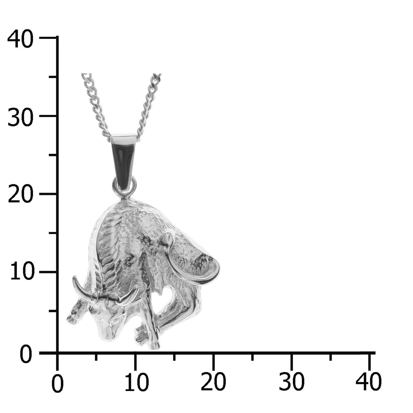 OSTSEE-SCHMUCK Kette mit Anhänger »- Tierkreiszeichen Stier - Silber 925/000 - ,«