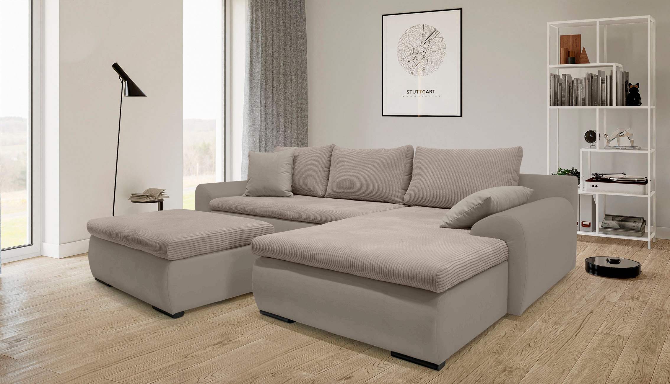 Home affaire Ecksofa »Win L-Form«, wahlweise mit Bettfunktion und Bettkasten