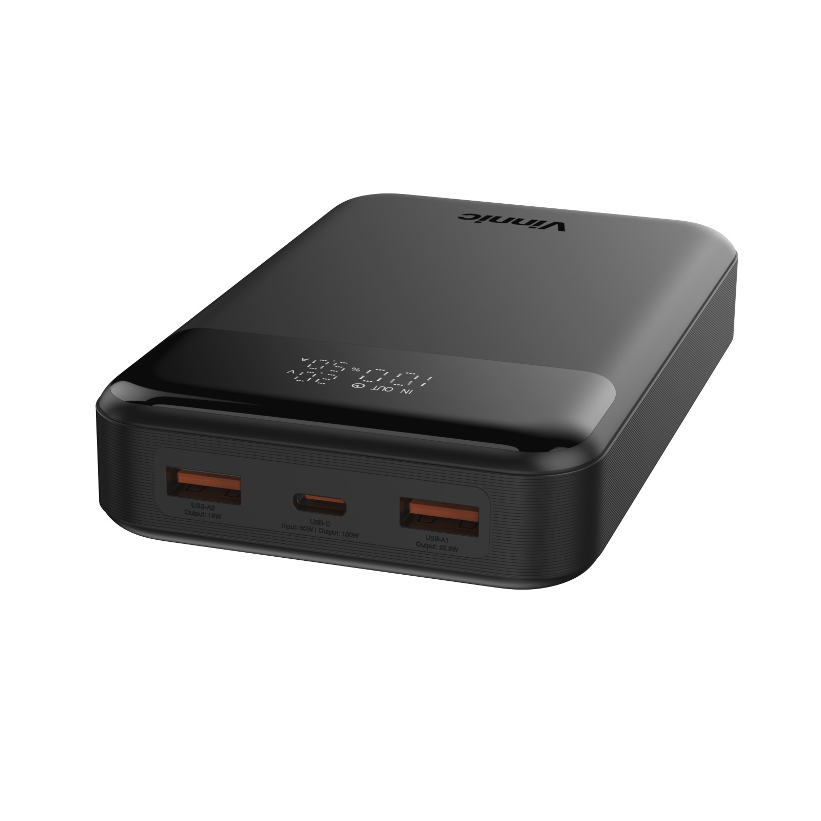 Vinnic Powerbank »ANETO 20.000 mAh 100W«, Vinnic ANETO 100W 20.000mAh Powerbank, Black, 20000 mAh