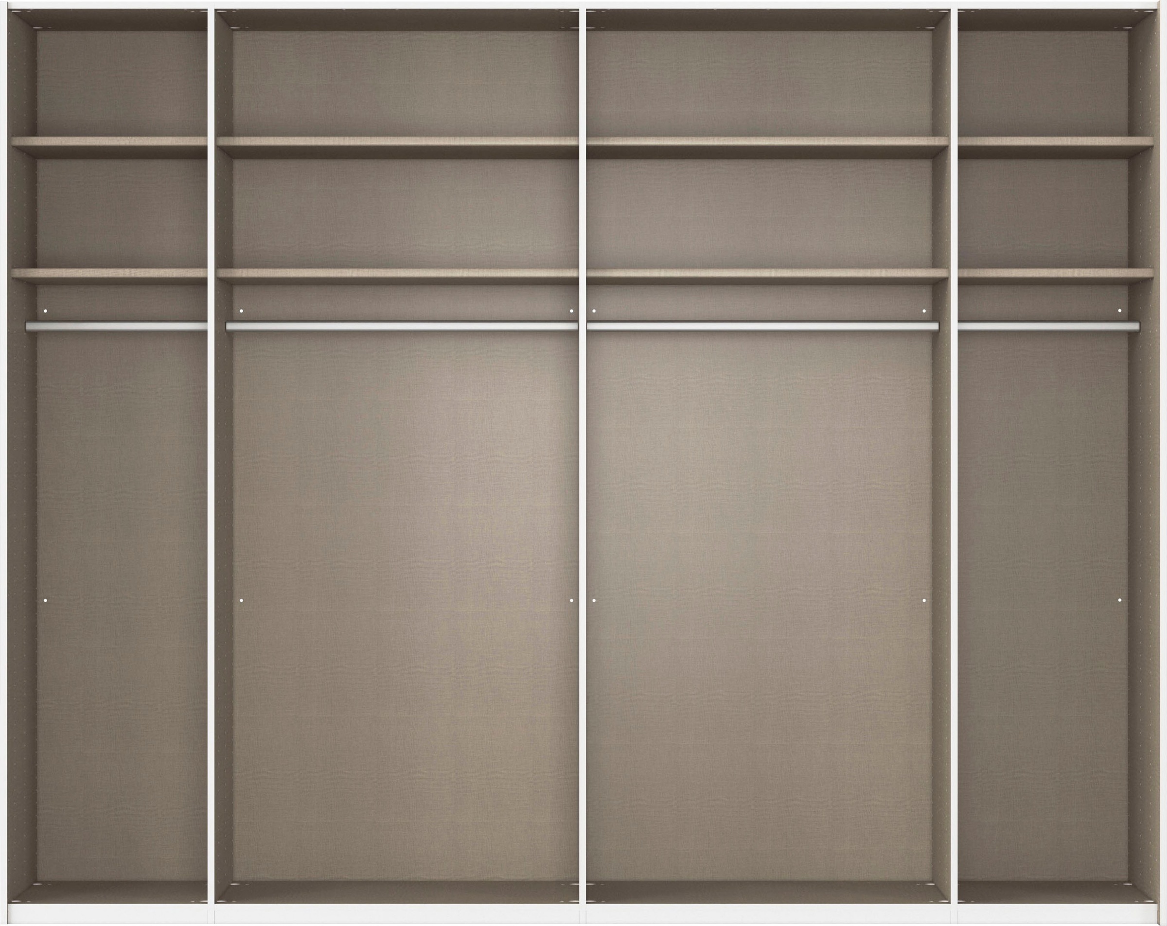 rauch Schwebetürenschrank »Kleiderschrank Schrank Garderobe Wäscheschrank TEGIO«, mit hochwertigen Holzdekoraufleistung und Glasfront MADE IN GERMANY