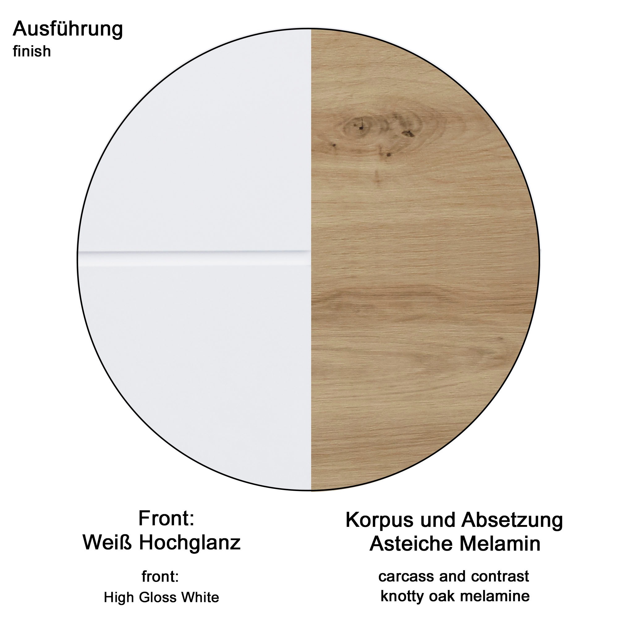 INOSIGN Hängeschrank »Avena«, Badschrank mit wechselbarem Türanschlag - (B/T/H) 37/23/77 cm