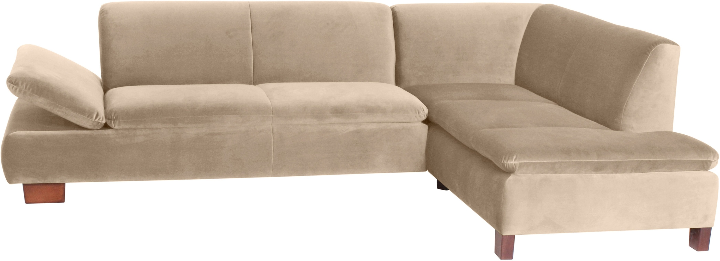 Ecksofa »Tampere modern, edler Samtvelours Bezug, Mattenoptik im Sitz, bequem«, mit...