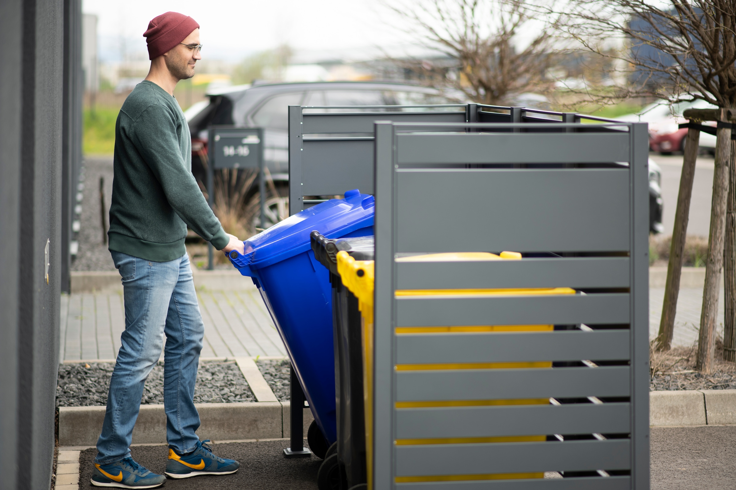 WESTMANN Mülltonnenbox »Planum«, Platz für 3 Mülltonnen je 240 L