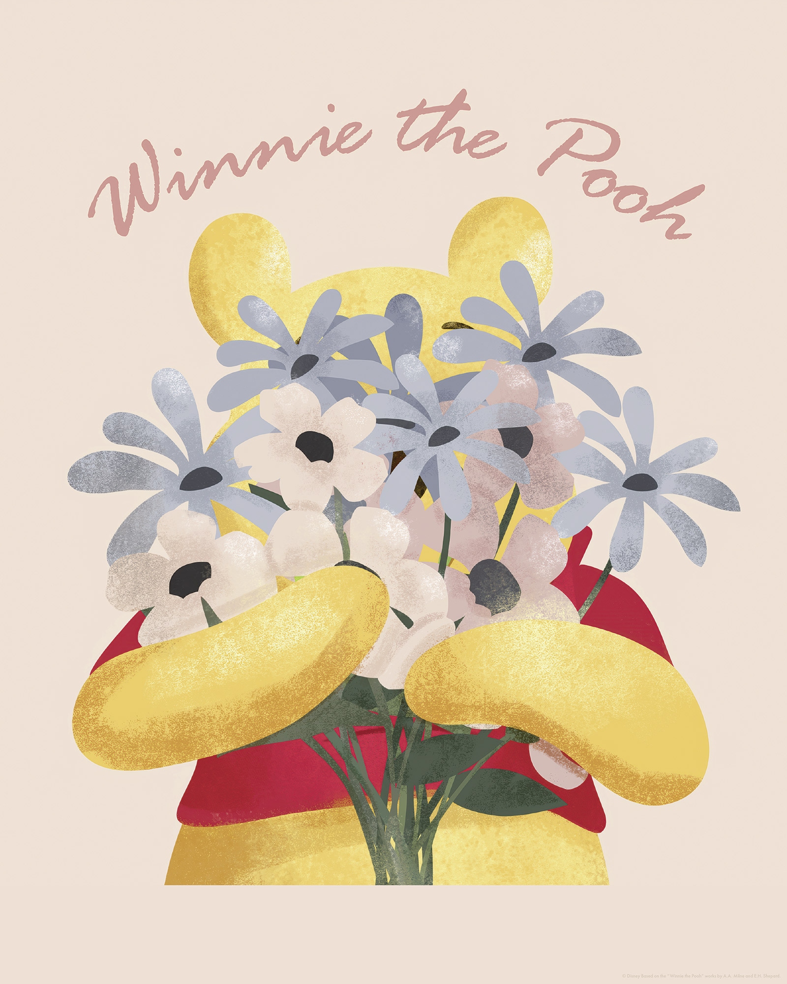 Komar Wandbild »Disney Winnie the Pooh Into The Blooms« Disney Set, 1 Stk. tlg. 40 x 50 cm (Breite x Höhe) - Kinderzimmer, Dekoration