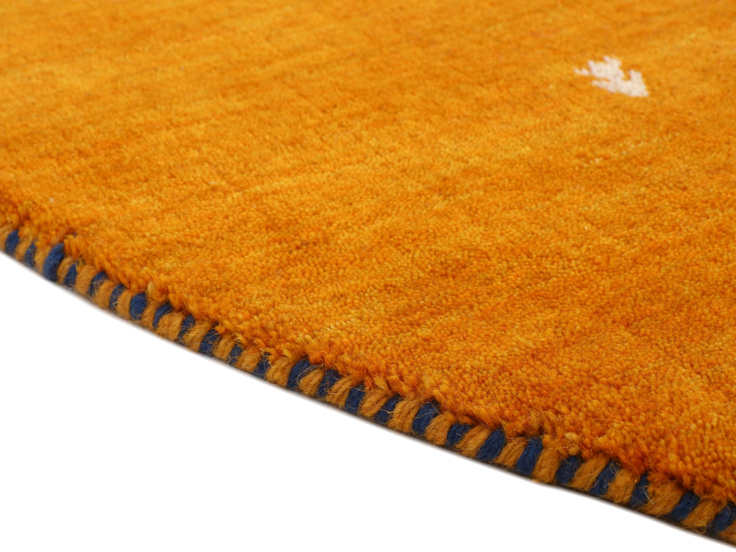 carpetfine Wollteppich »Gabbeh Uni«, rund, 15 mm Höhe, reine Wolle handgewebt, Gabbeh Tiermotiv warmes Raumklima viele Größen