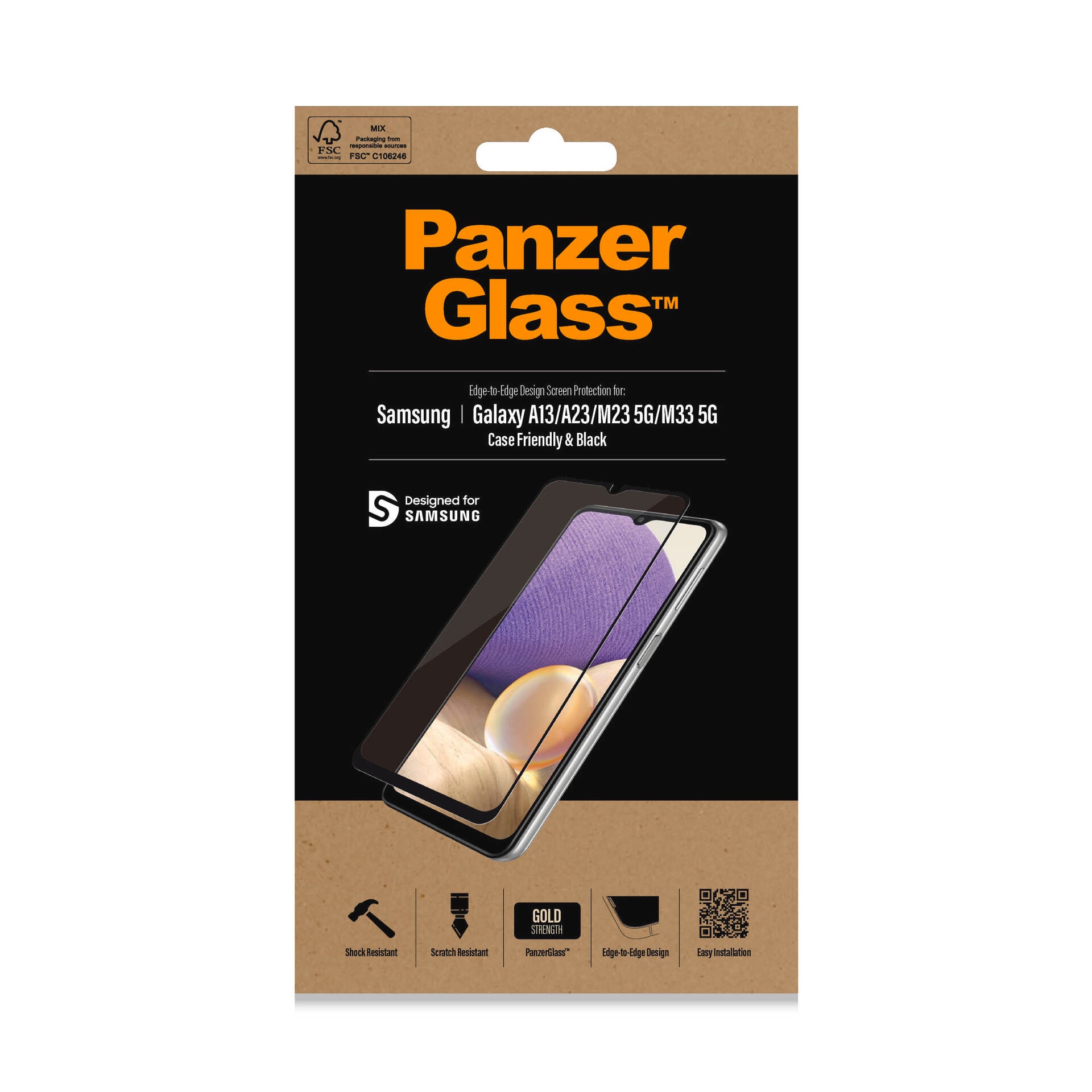 PanzerGlass Displayschutzglas »Displayschutzglas CF antibakteriell«, für Samsung Galaxy A13/A23-Samsung Galaxy M23 5G/M33 5G, (1 St.)
