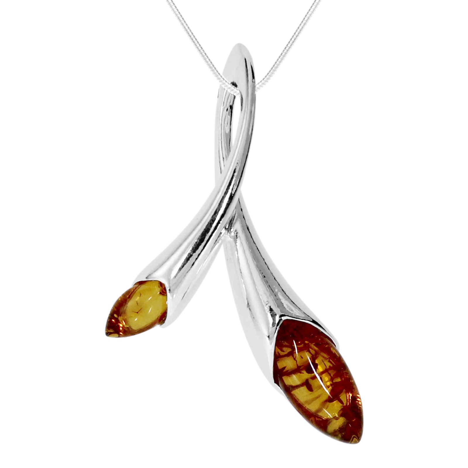 OSTSEE-SCHMUCK Kette und Anhänger Set »- Gleiter-Bea - Silber 925/000 - Bernstein«