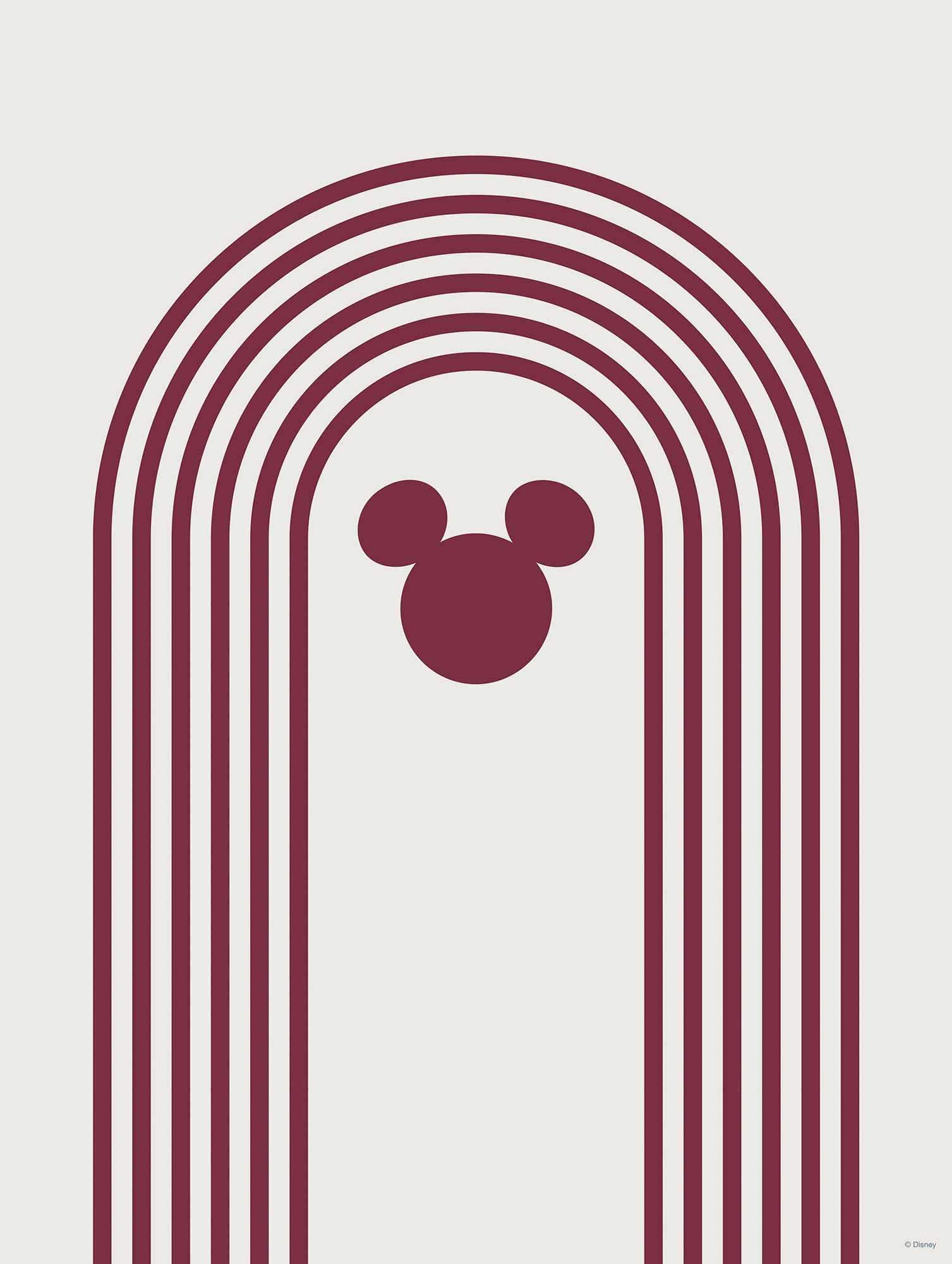 Komar Wandbild »Minimal Mickey«, (1 St.), Deutsches Premium-Poster Fotopapier mit seidenmatter Oberfläche und hoher Lichtbeständigkeit. Für fotorealistische Drucke mit gestochen scharfen Details und hervorragender Farbbrillanz.