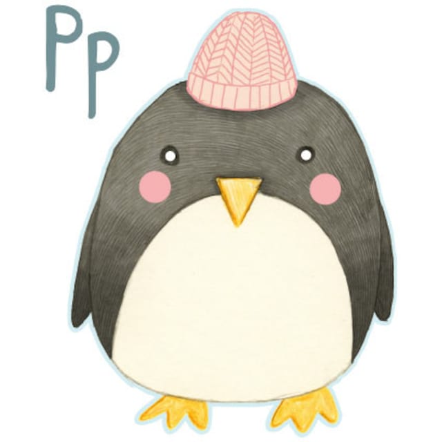 Wall-Art Wandtattoo »Pinguin Penguin Buchstabe P«, (1 St.), selbstklebend,  entfernbar auf Rechnung bestellen