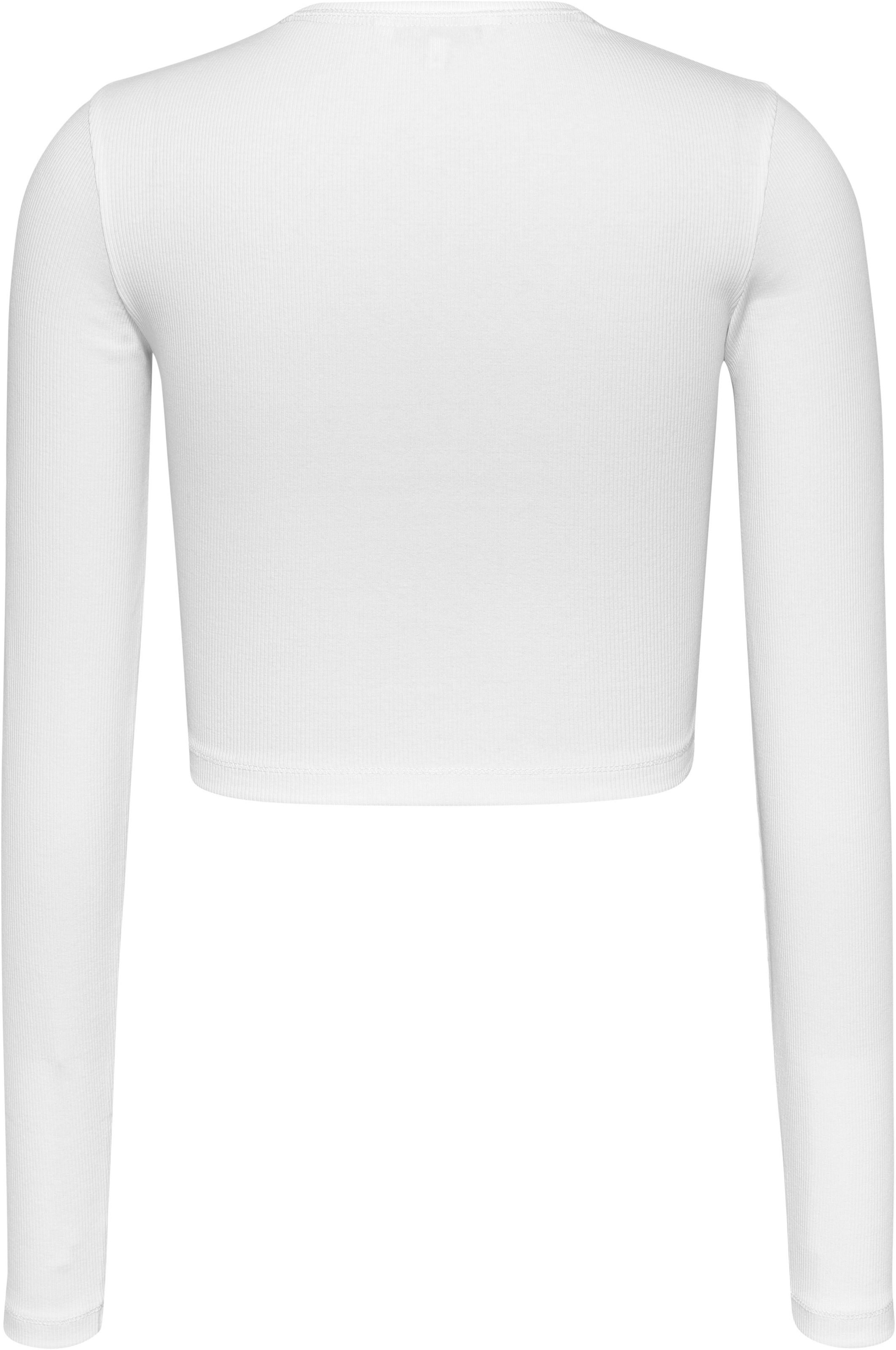 Tommy Jeans Langarmshirt »TJW CRP HENLEY TOP LS«, in modischer Cropped Form