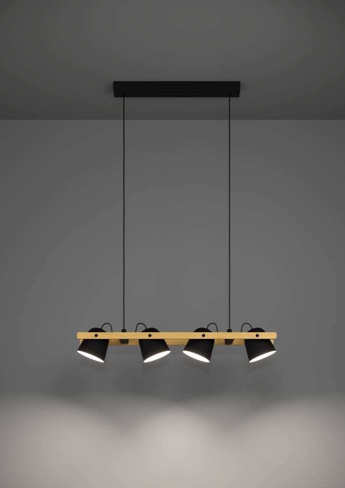 EGLO Hängeleuchte »HORNWOOD-Z«, 4 flammig, Leuchtmittel LED-Modul | LED fest integriert, FSCM70HB, ZigBee, App und Sprachsteuerung Alexa, RGB, dimmbar