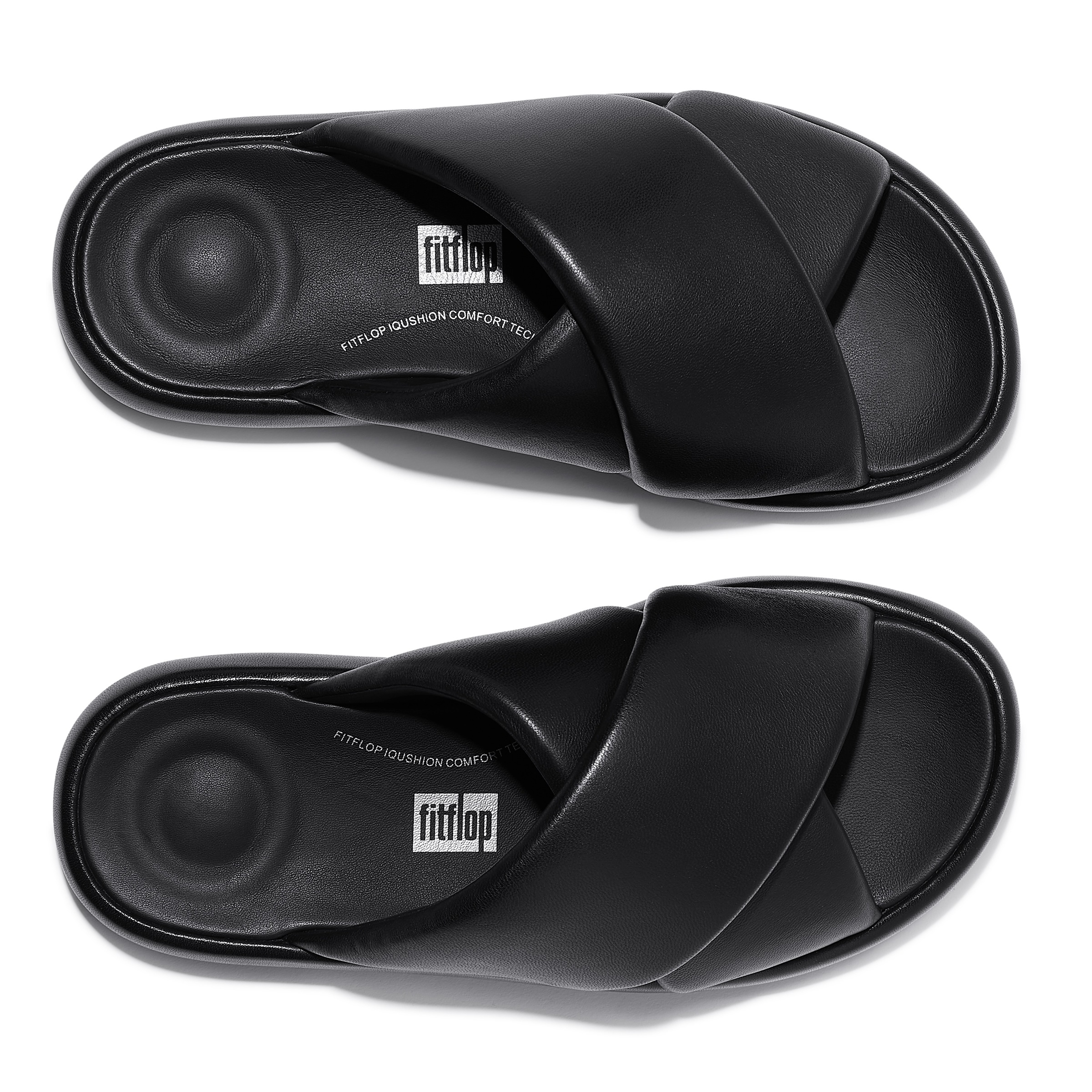 Fitflop Pantolette »iQUSHION D-LUXE«, Flats, Sommerschuh mit gepolsterter Innensohle