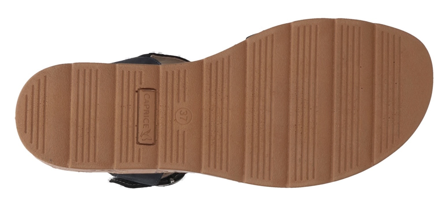 Caprice Keilsandalette, Riemchensandale, Bequemschuh, Sommerschuh mit Zierschnalle