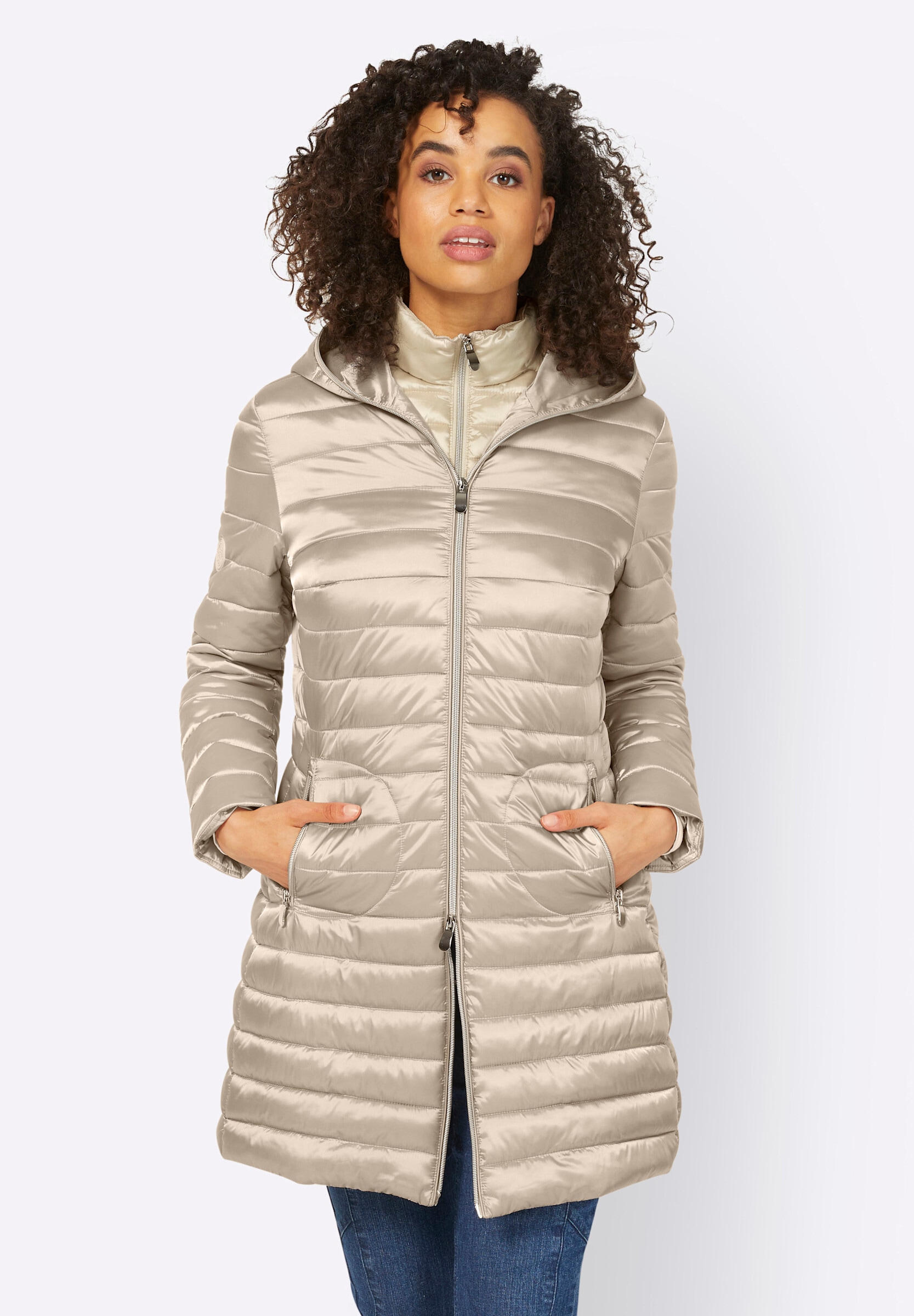 heine Steppjacke »Steppjacke Steppjacke mit herausnehmbarem Einsatz« mit Kapuze