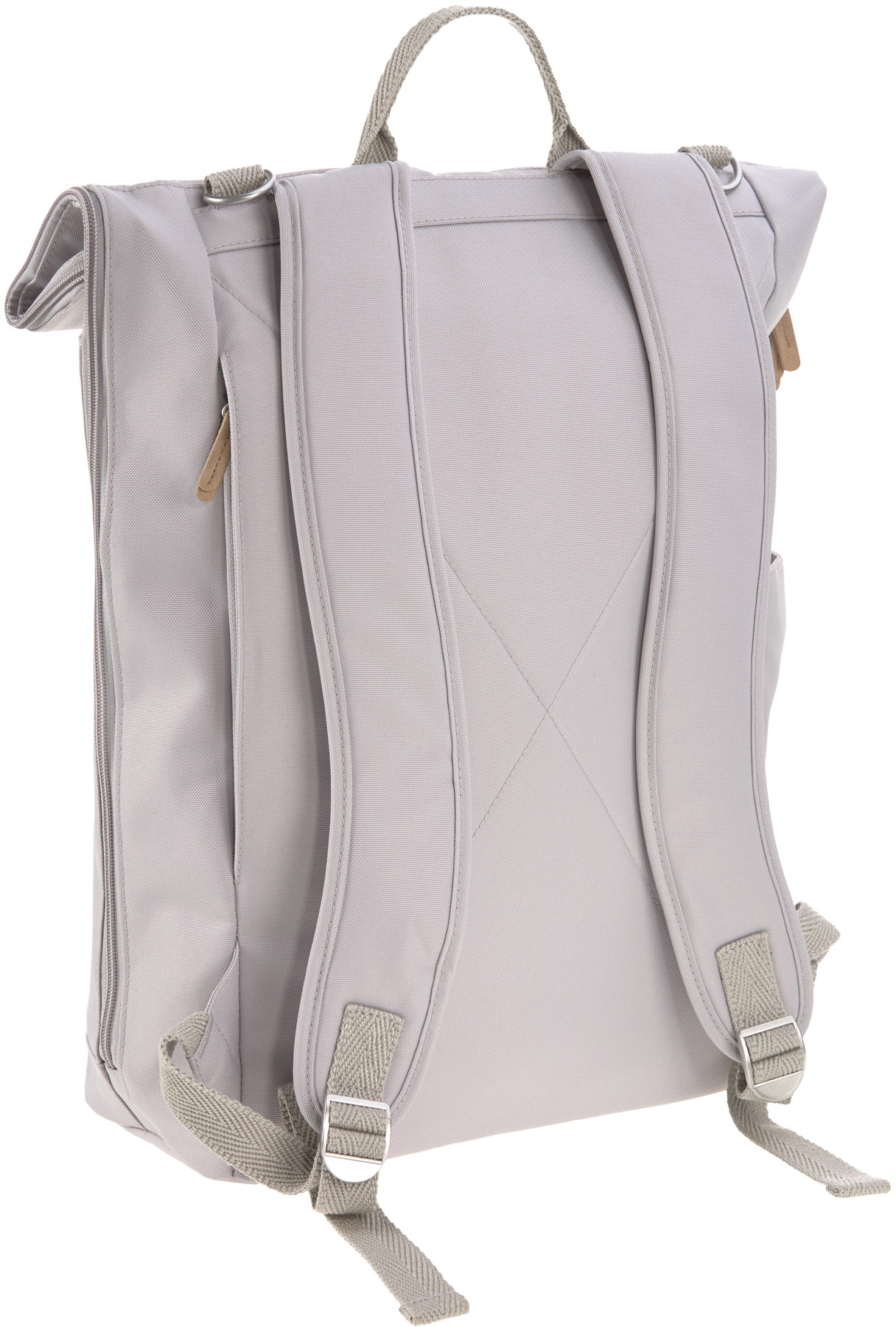 LÄSSIG Wickelrucksack »Green Label, Rolltop, Grey«, PETA-approved vegan; zum Teil aus recyceltem Material