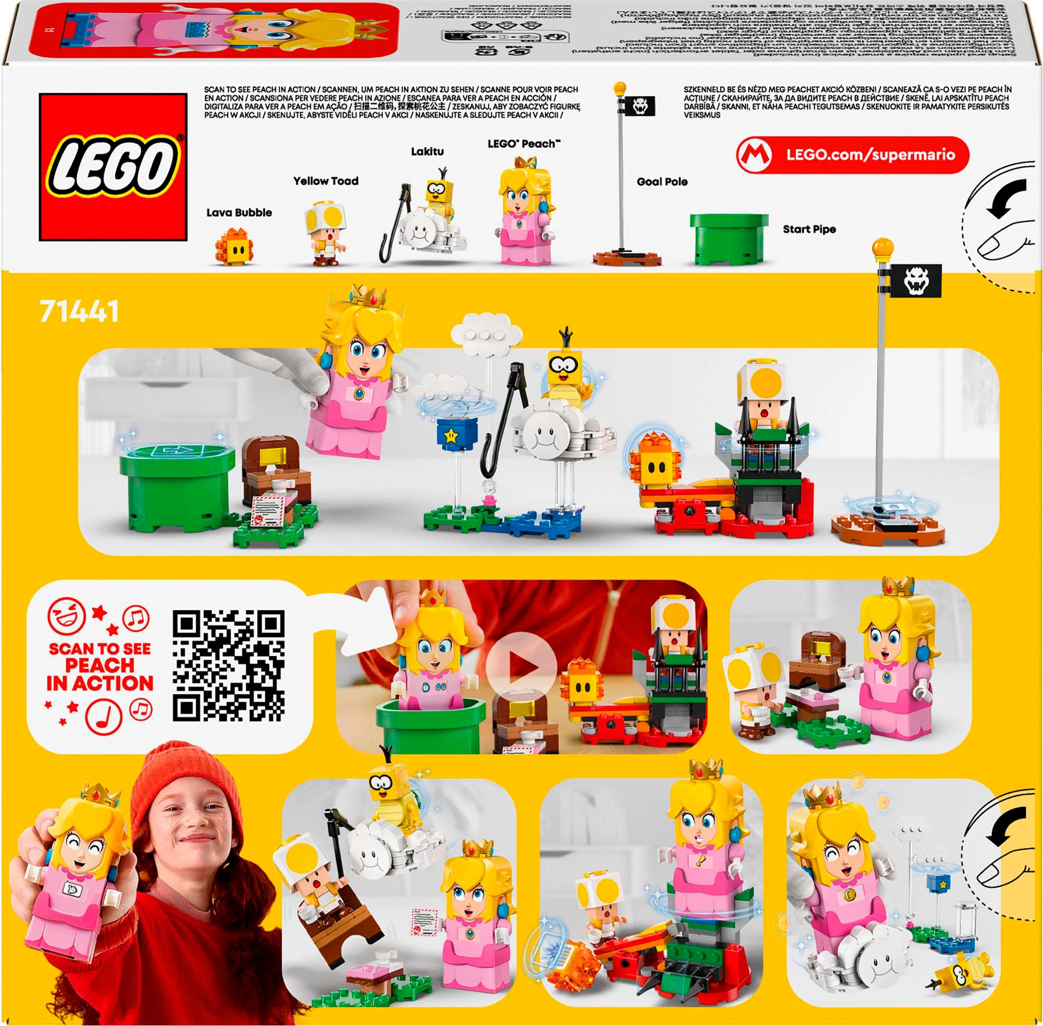 LEGO® Konstruktionsspielsteine »Abenteuer mit der interaktiven LEGO® Peach™ (71441), LEGO Super Mario«, (208 St.), Made in Europe