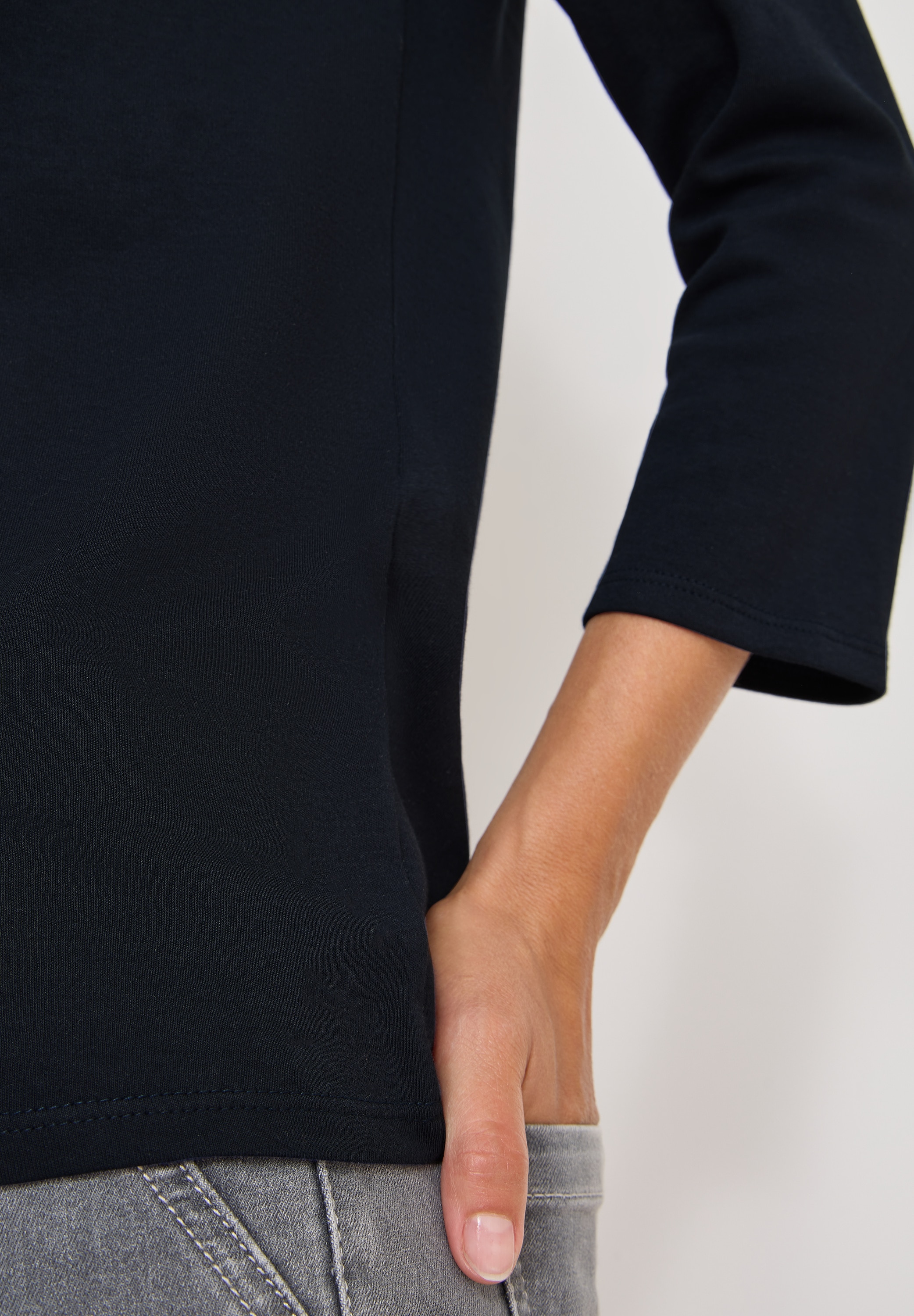 Cecil 3/4-Arm-Shirt mit U-Boot-Ausschnitt