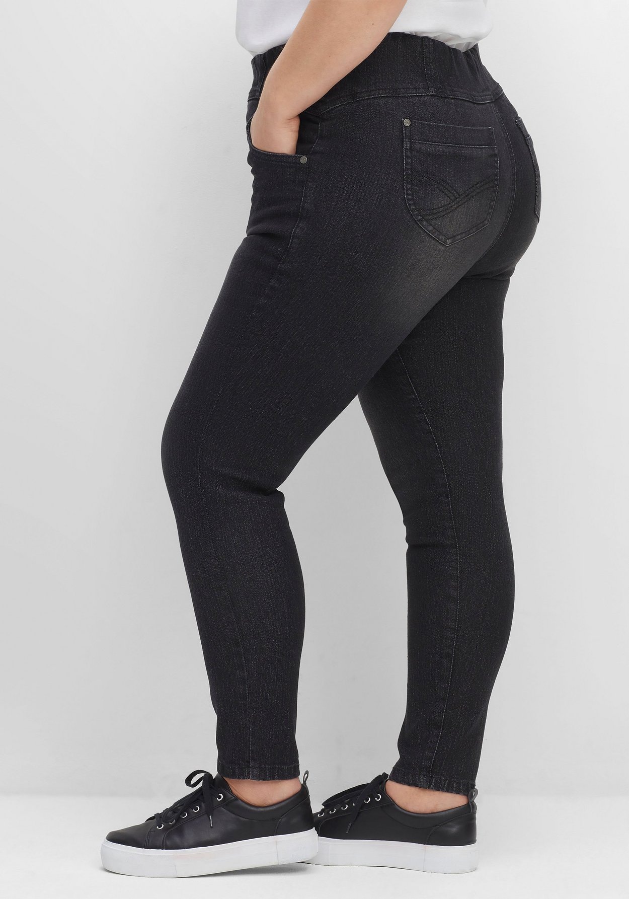 Sheego Schlupfjeans »Jeggings mit breitem Gummibund«, mit breitem Gummibund