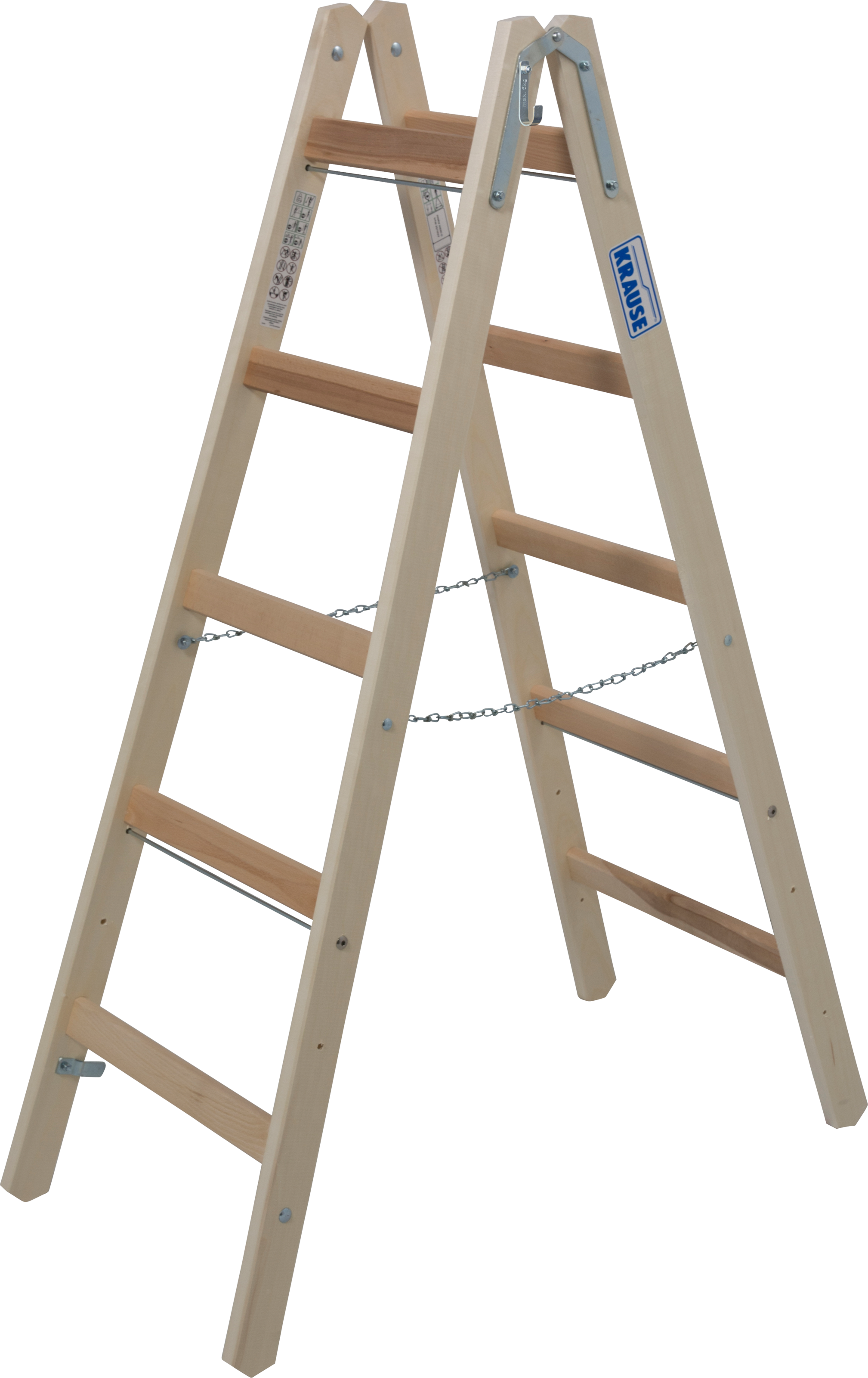 KRAUSE Doppelleiter "Stabilo" 2x5 Sprossen, beidseitig begehbar