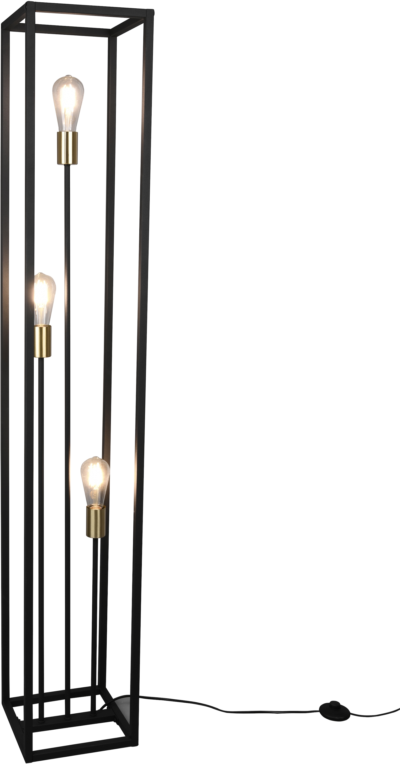 Höhe abgesetzt 3 kaufen 3 Fussschalter, Messing Tülle cm, | Stehlampe TRIO online Garantie Leuchten »VITO«, in flammig-flammig, mit Jahren XXL 153