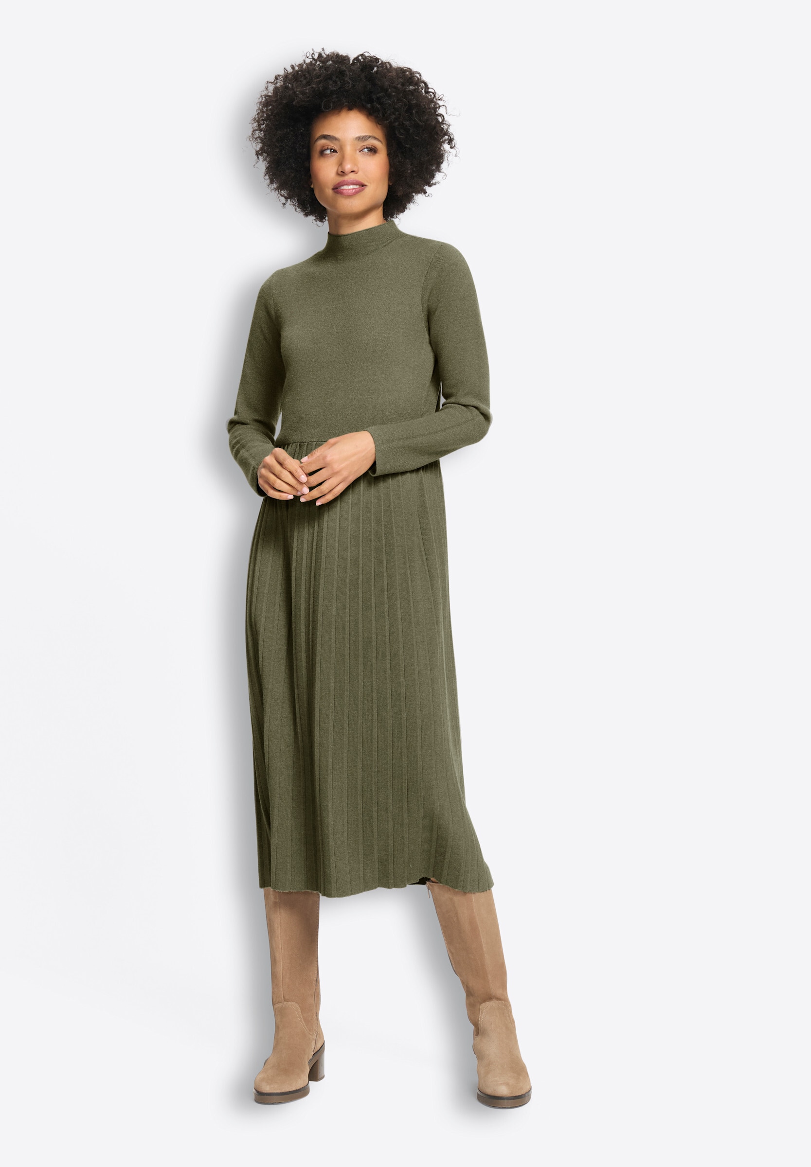 heine Strickkleid »Strickkleid Strickkleid in Melange-Optik« Ohne Taschen