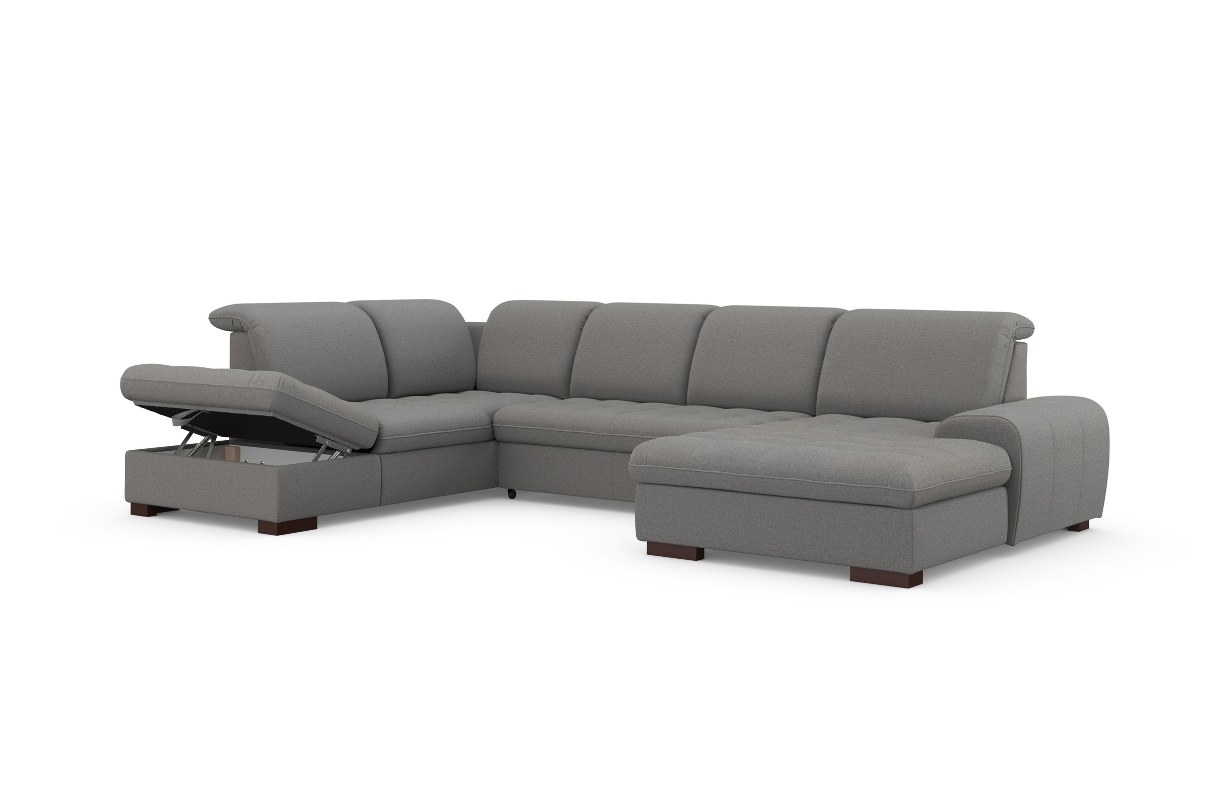 sit&more Wohnlandschaft »Luxor U-Form«, wahlweise mit Bettfunktion, Bettkasten und Kopfteilverstellung