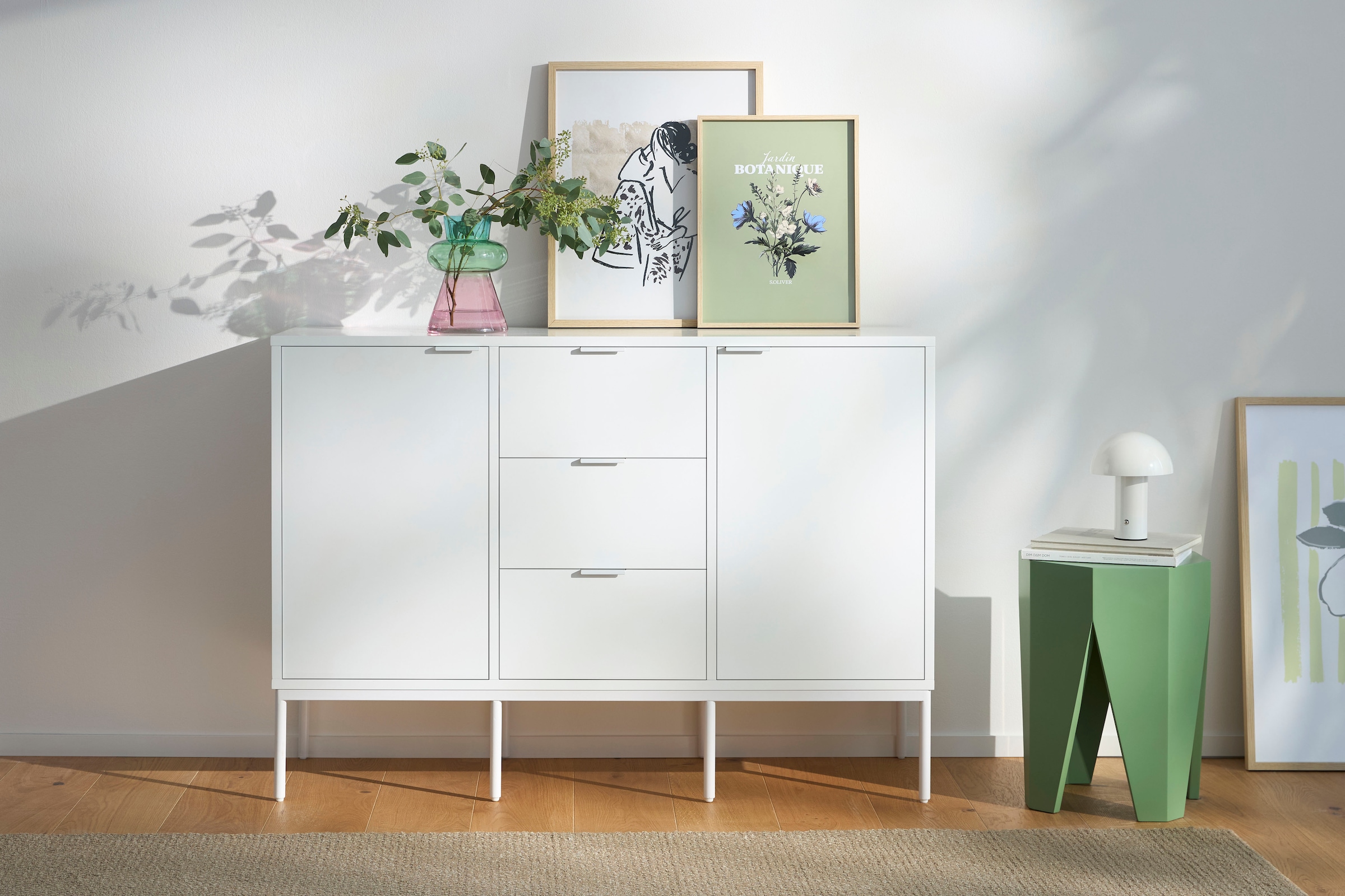 s.Oliver Beistelltisch »Högsby« aus lackiertem MDF in salbeigrün, Breite 35, Höhe 45 cm