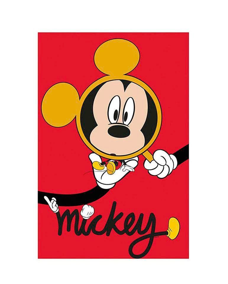 Jahren Komar (1 Poster | Wohnzimmer mit Mouse online »Mickey kaufen Schlafzimmer, Magnifying Disney, St.), Garantie XXL Glass«, 3 Kinderzimmer,