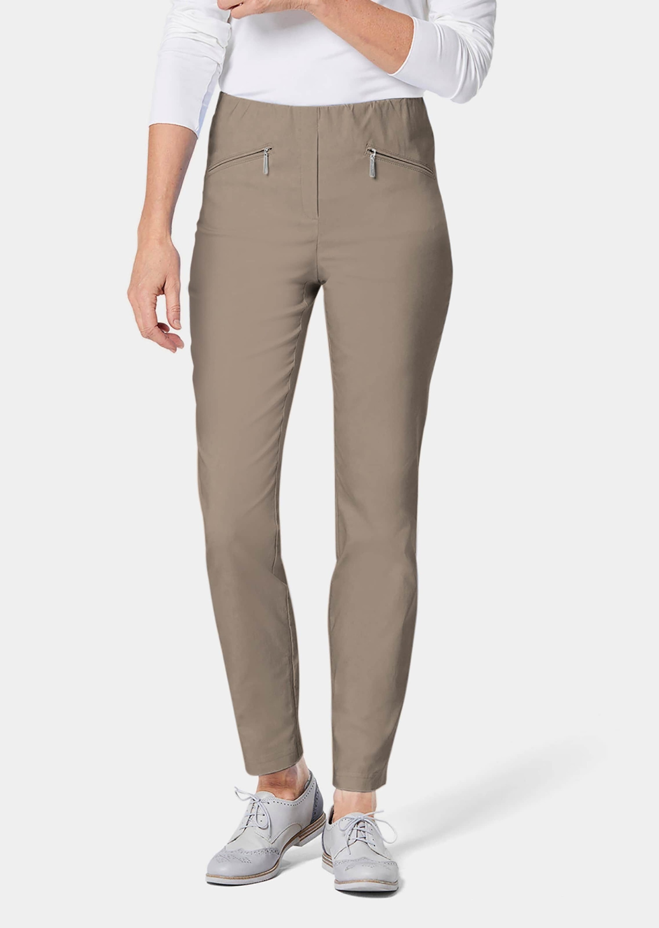 GOLDNER 2-in-1-Hose »Kurzgröße Schlupfhose LOUISA mit Steppnähten«