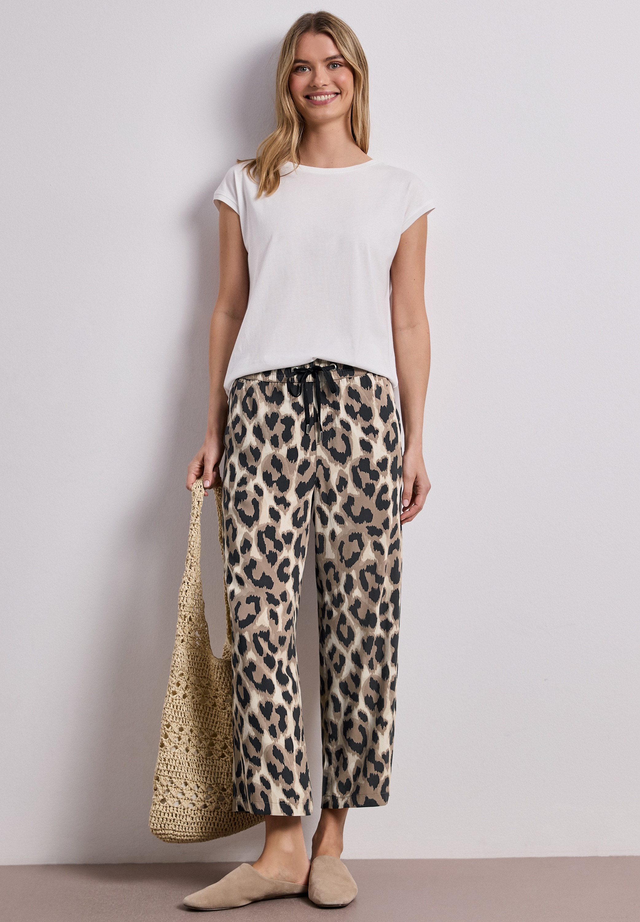 STREET ONE 7/8-Hose »Style Emee«  bedruckt, mit Taschen, weites Bein