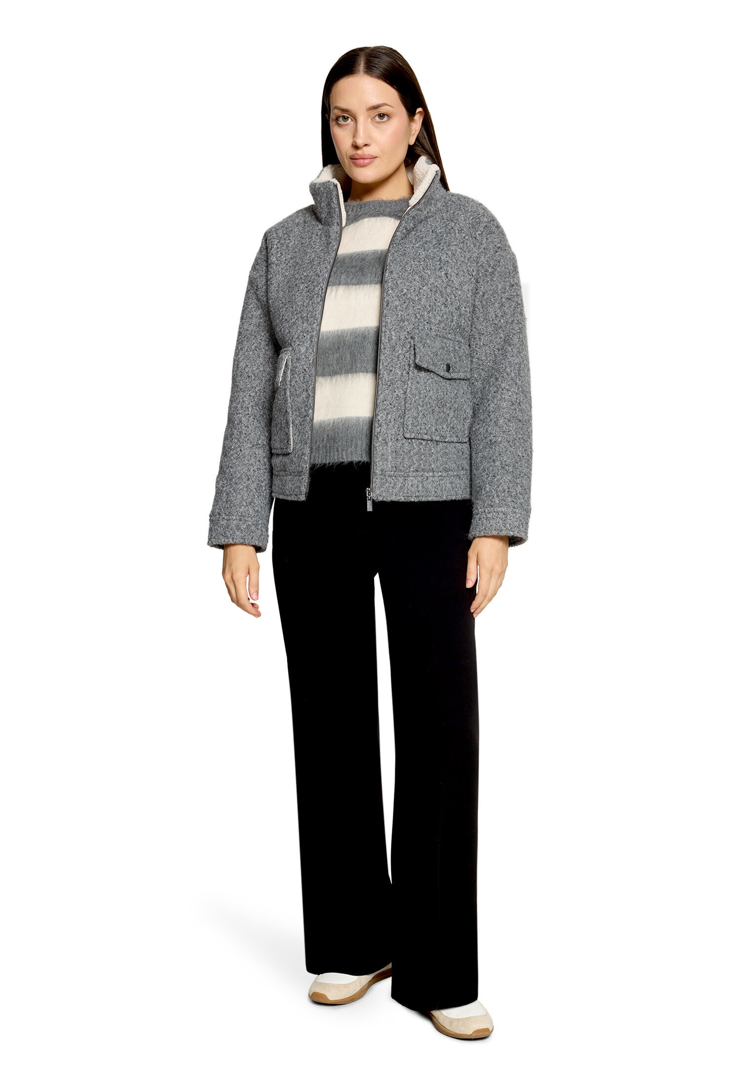 Betty&Co Outdoorjacke »Casual-Jacke mit aufgesetzten Taschen«