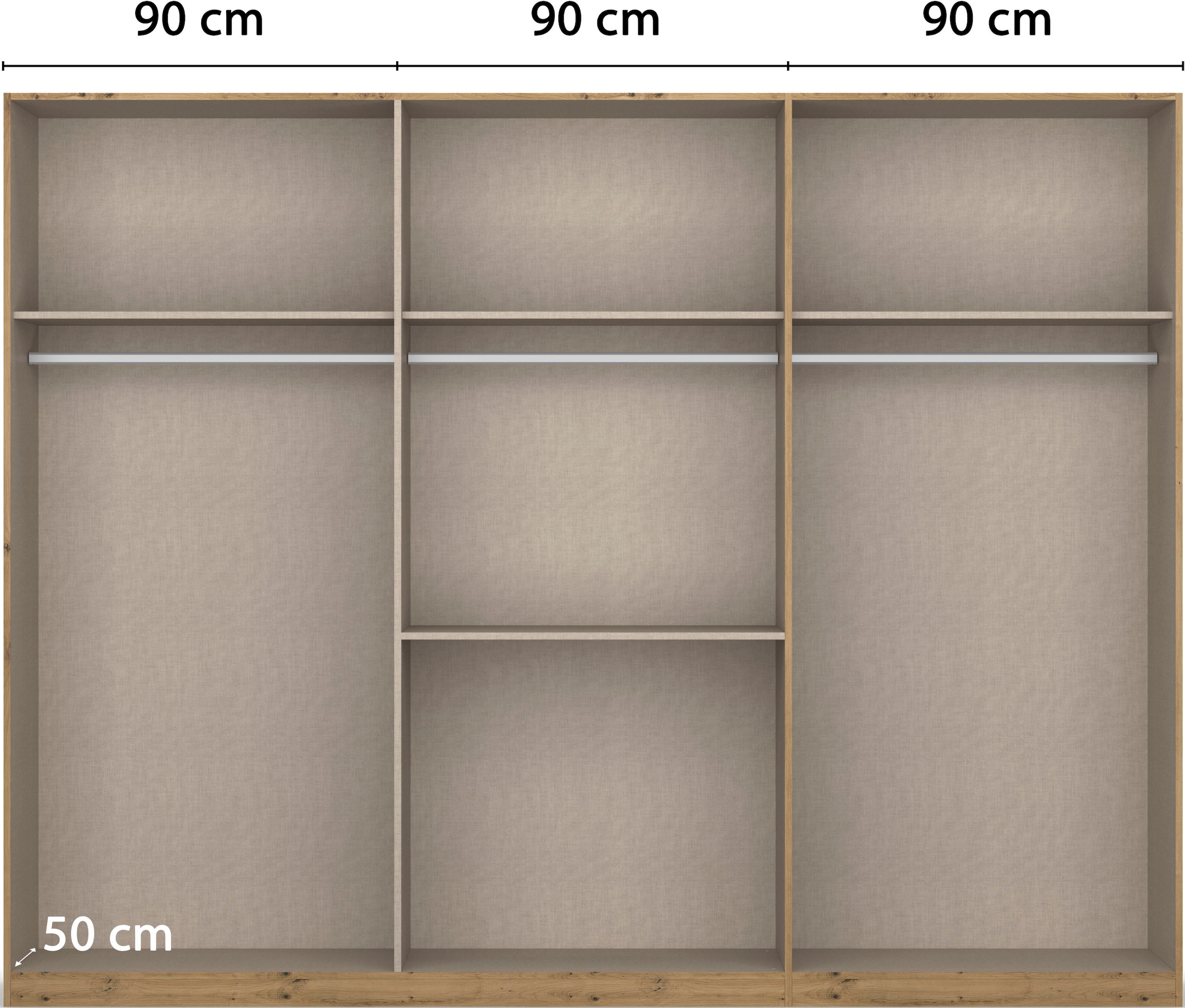 rauch Schlafzimmer-Set »Komplettschlafzimmer Schlafzimmer Stauraumbett MADE IN GERMANY« Set, Liegefläche 180x200, Schrank Maße B/H/T: 271/210/54 cm, 4 tlg. tlg.