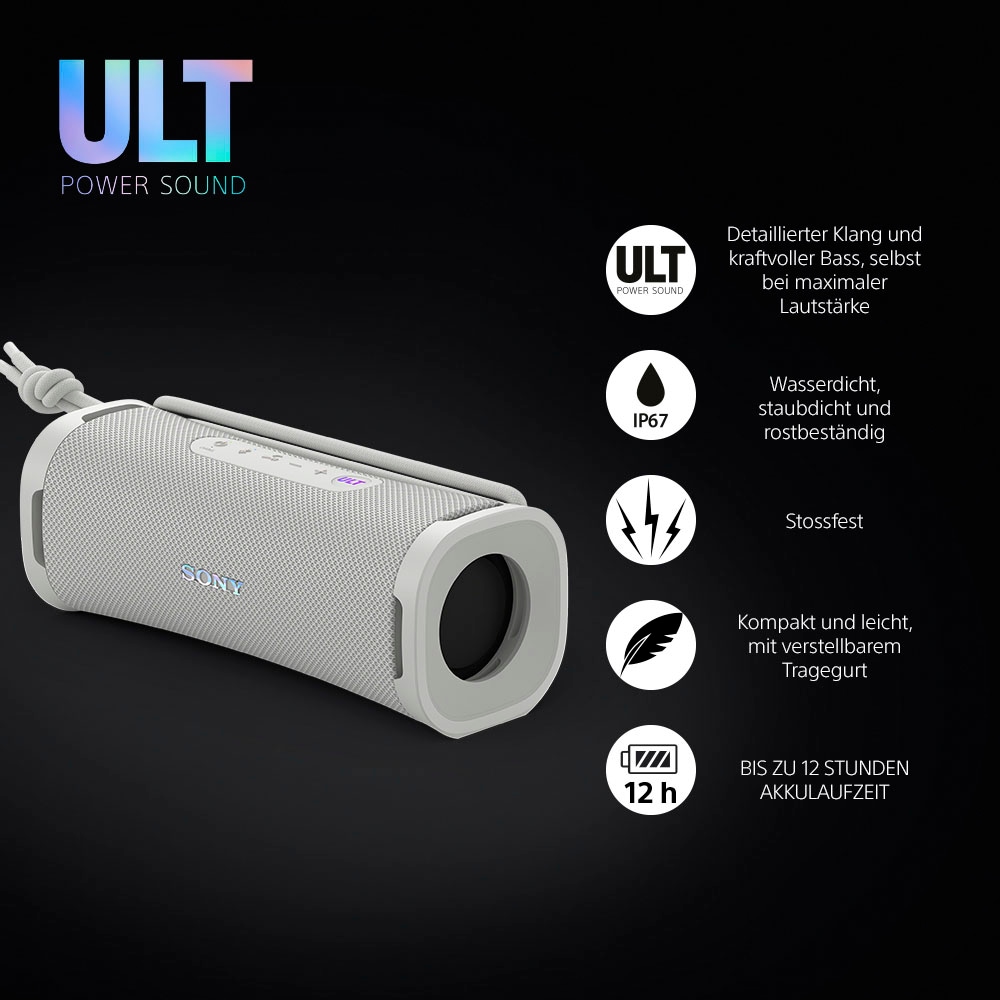 Sony Bluetooth-Lautsprecher »ULT FIELD 1«, Wasserdicht, Staubdicht, Stoßfest, 12 Stunden Batterielaufzeit