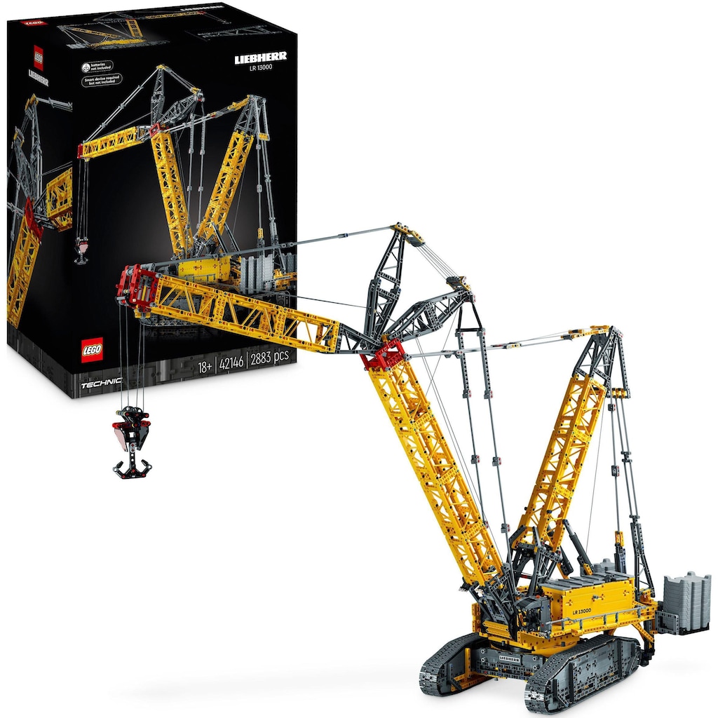 LEGO® Konstruktionsspielsteine »Liebherr LR 13000 Raupenkran (42146), LEGO® Technic«, (2883 St.)