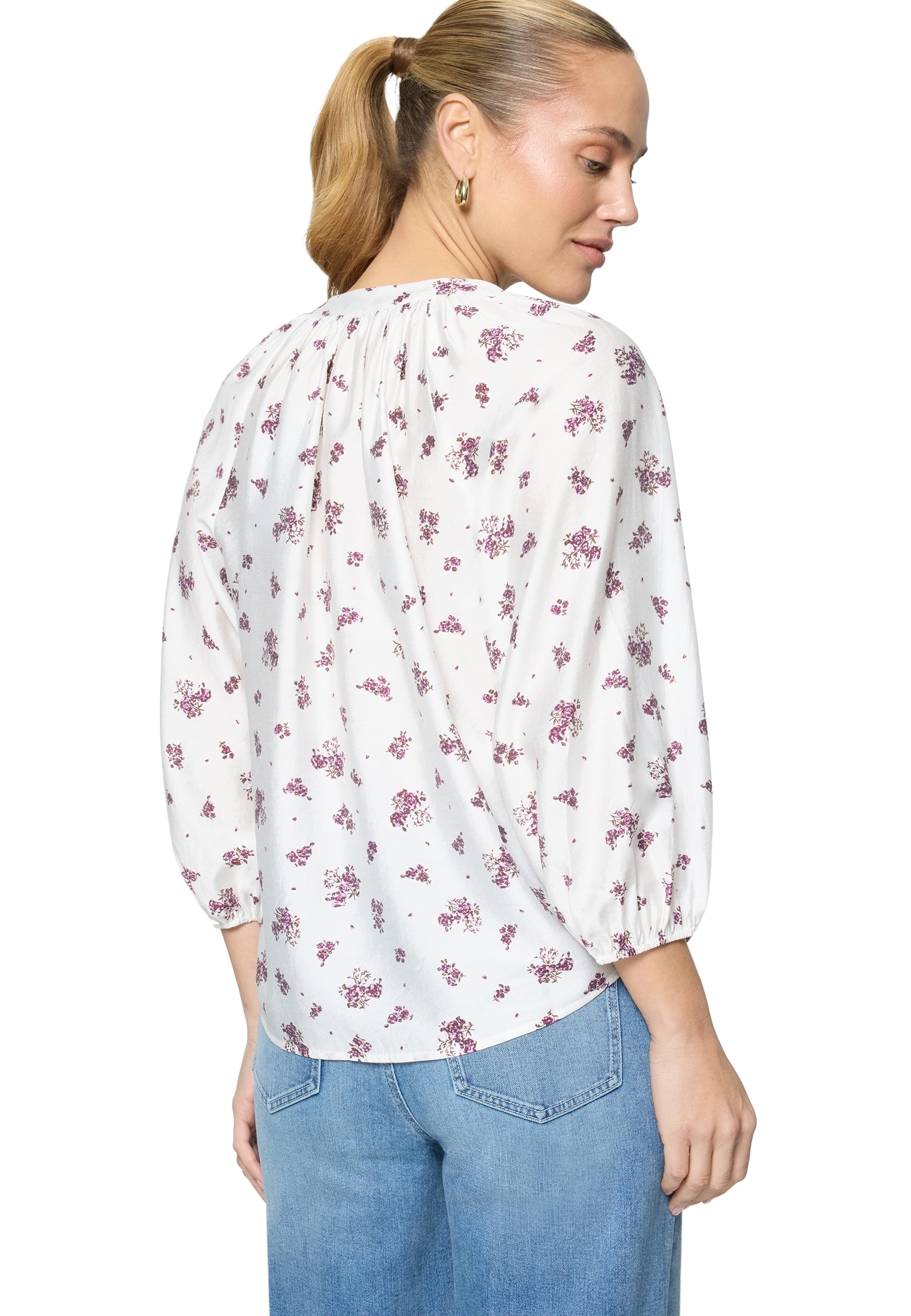 Zero Schlupfbluse »Schlupfbluse mit Blumen«
