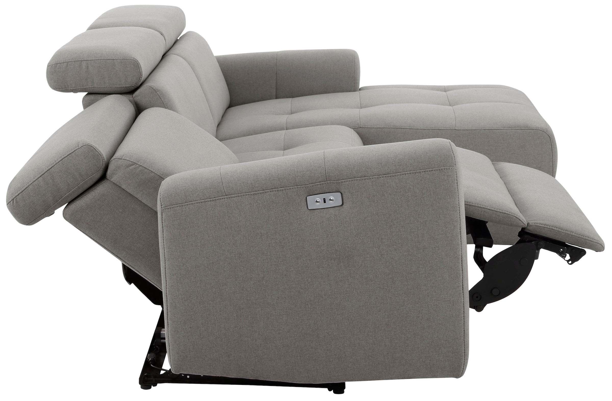 Home affaire Ecksofa »Sentrano, L-Form,«, 275 cm, man. o. elektr. Relaxfunktion und USB/Kopfverstellung