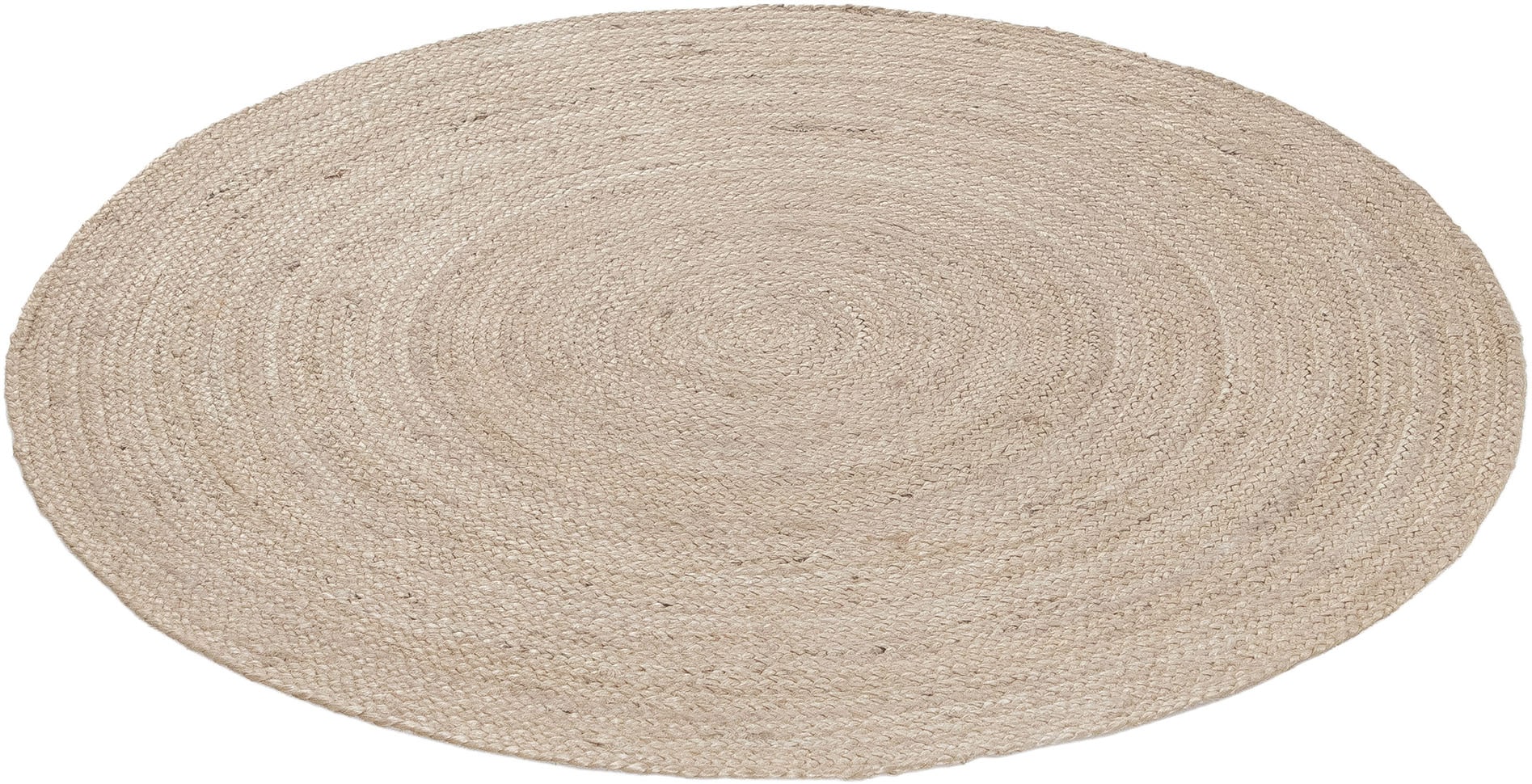carpetfine Teppich »Nele Juteteppich Naturfaser«, rund, 6 mm Höhe, geflochtener Wendeteppich aus 100%Jute, in rund und oval, viele Größen