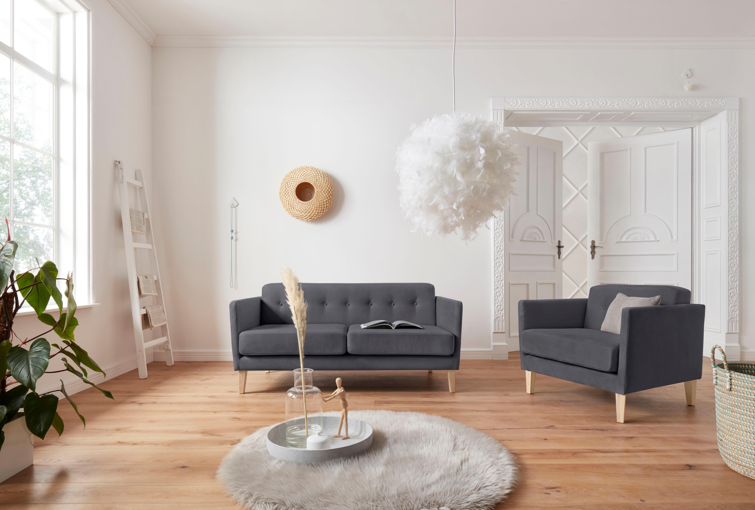 andas Sessel »Raadal« in skandinavischer Optik, mit Knopfheftung, Design by Morten Georgsen