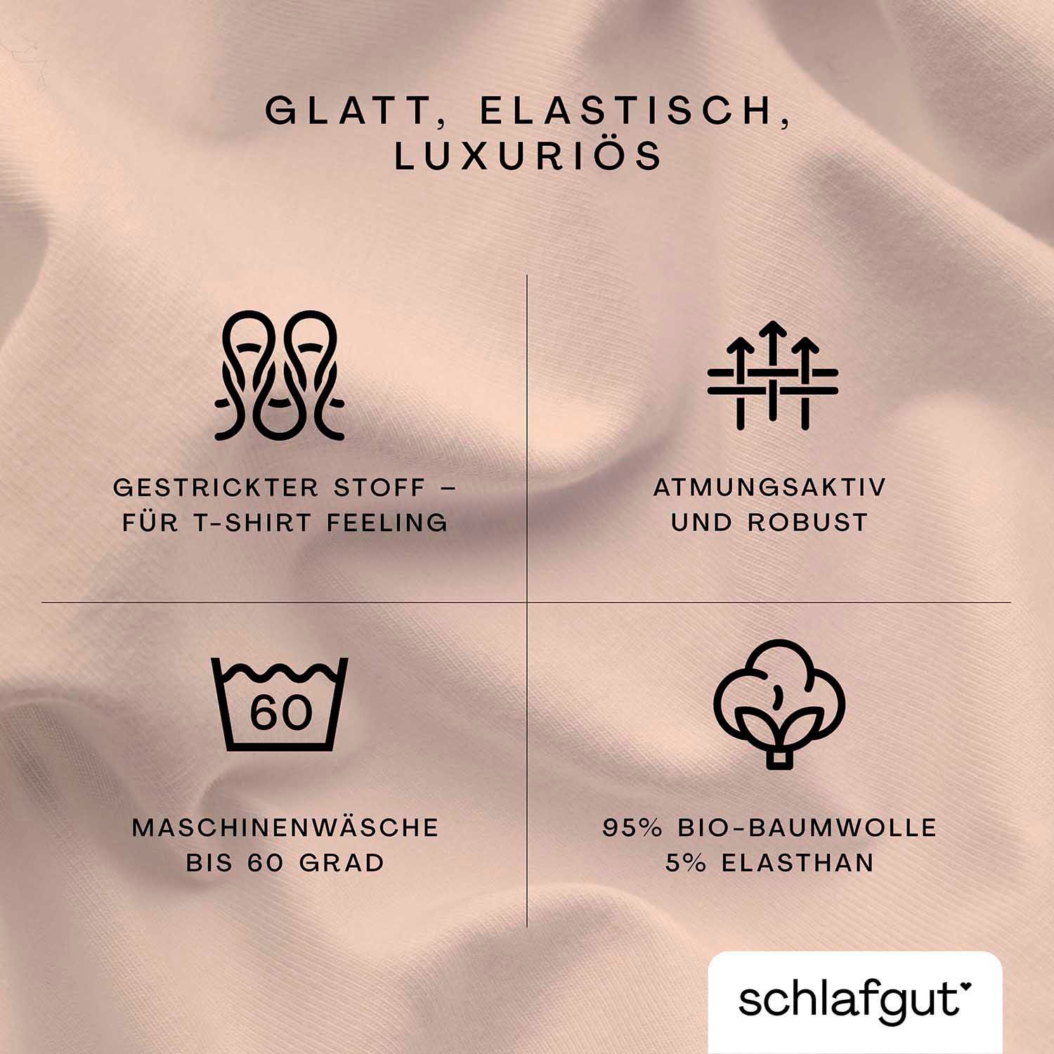 Schlafgut Spannbettlaken »Premium«, Zero Waste Verpackung, PREMIUM Qualität